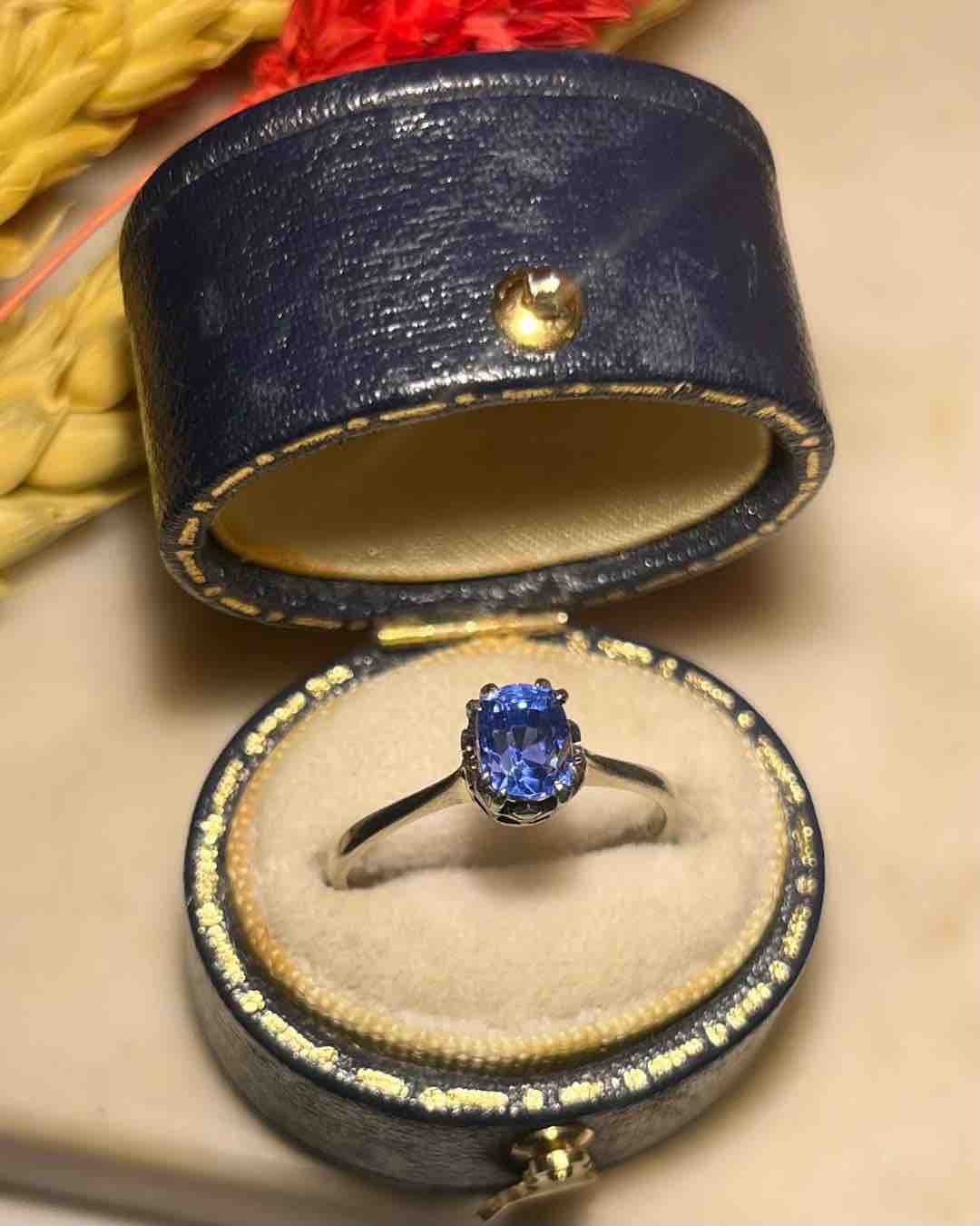 Bague saphir vivid blue 1.20 carat "Soline" - Elliade Paris