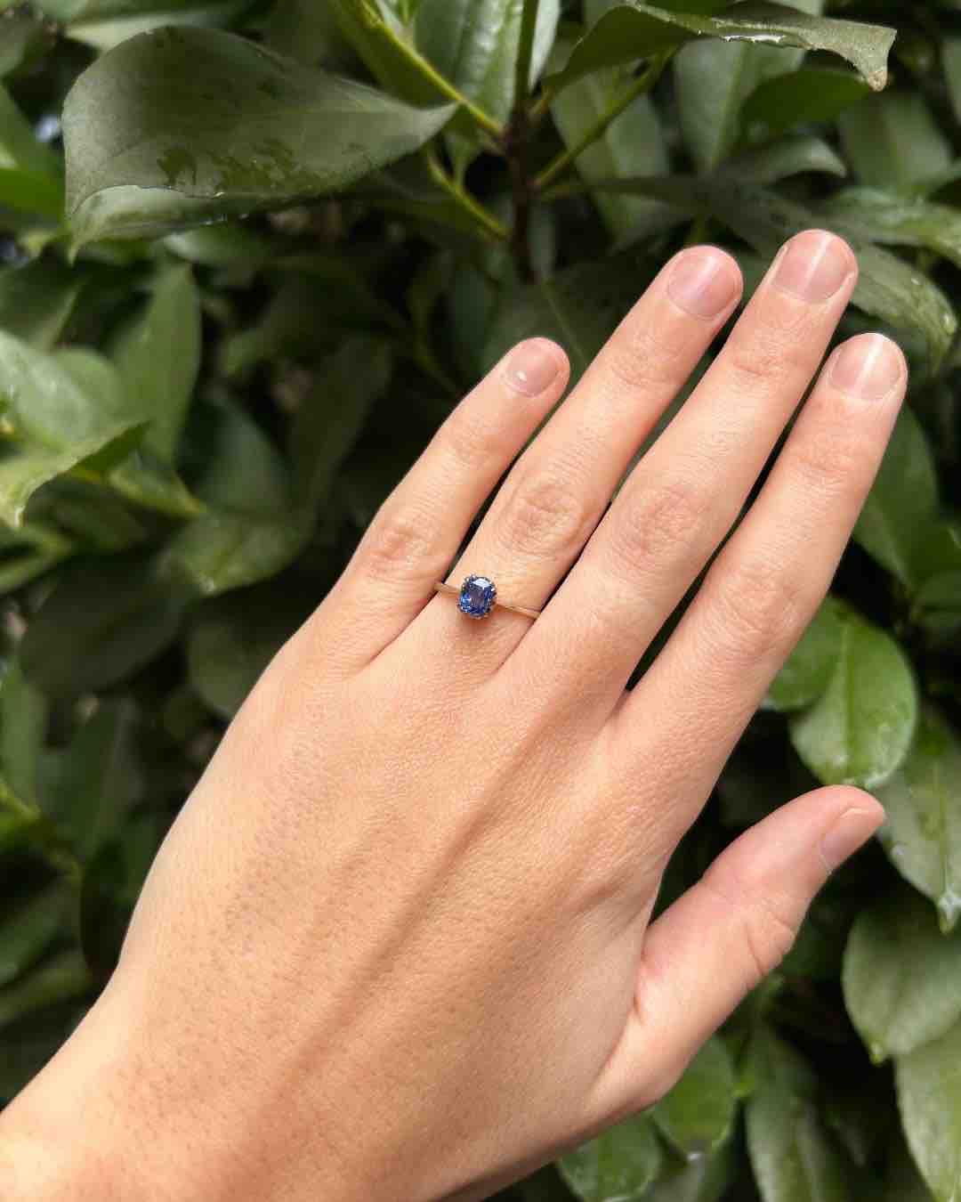 Bague saphir vivid blue 1.20 carat "Soline" - Elliade Paris