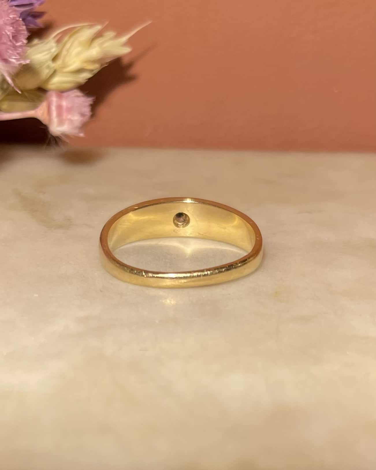 Bague Jonc or & Diamant "Freya"