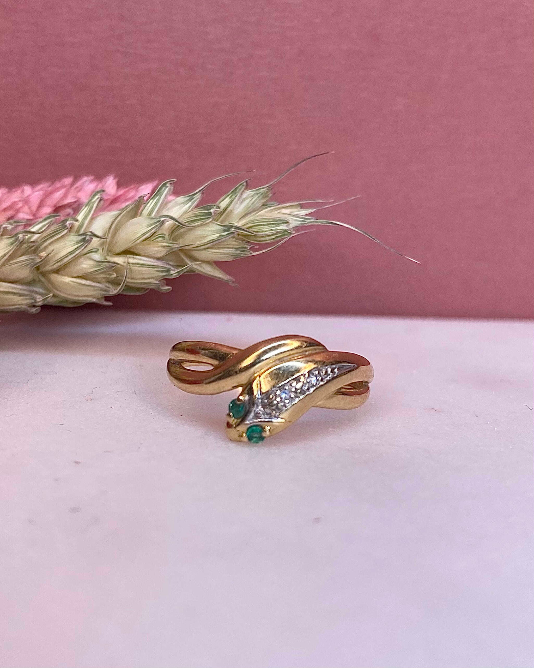 Bague Serpent Émeraudes & Diamants "Amani"