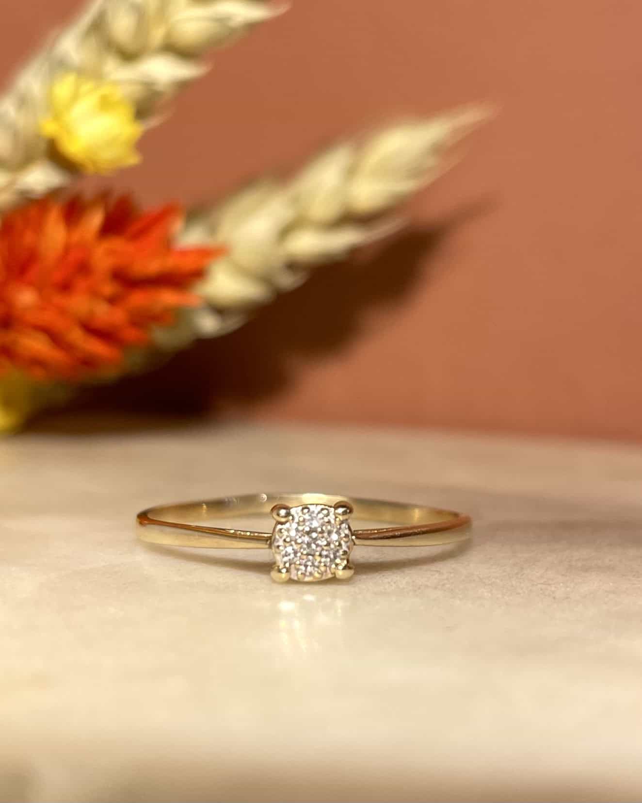 Bague Solitaire 7 Diamants "Mike" - Elliade Paris