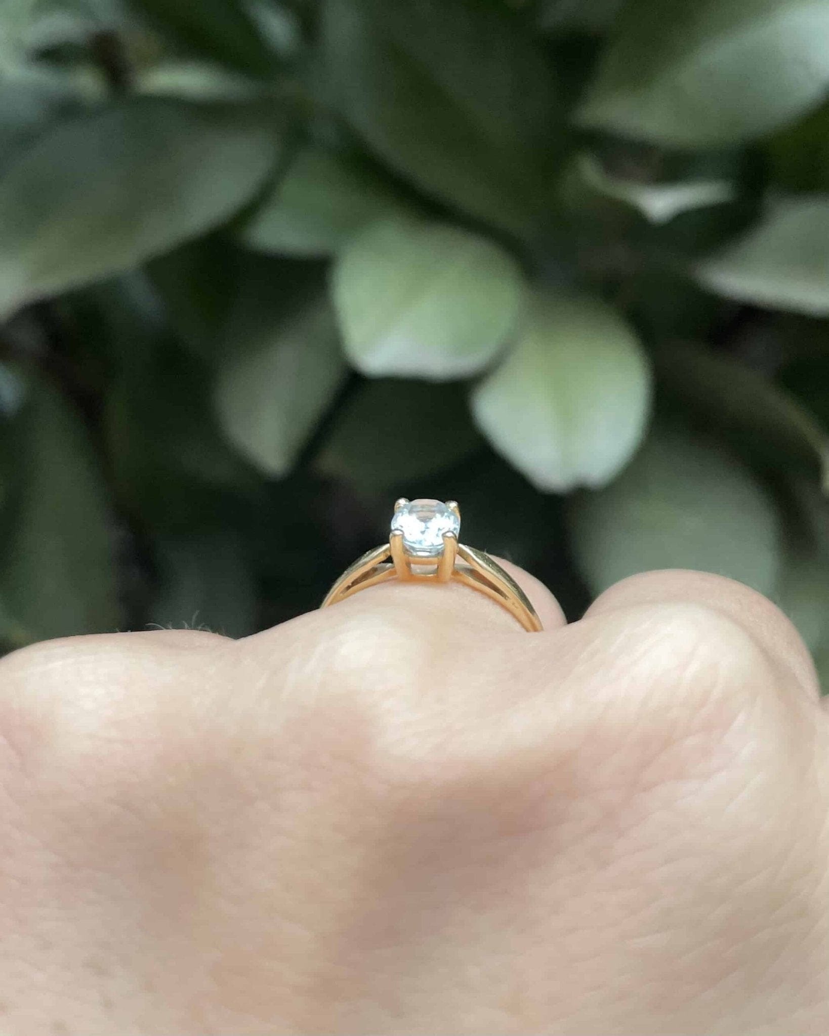 Bague Solitaire Aigue - Marine 0.65 carat "Regan" - Elliade Paris