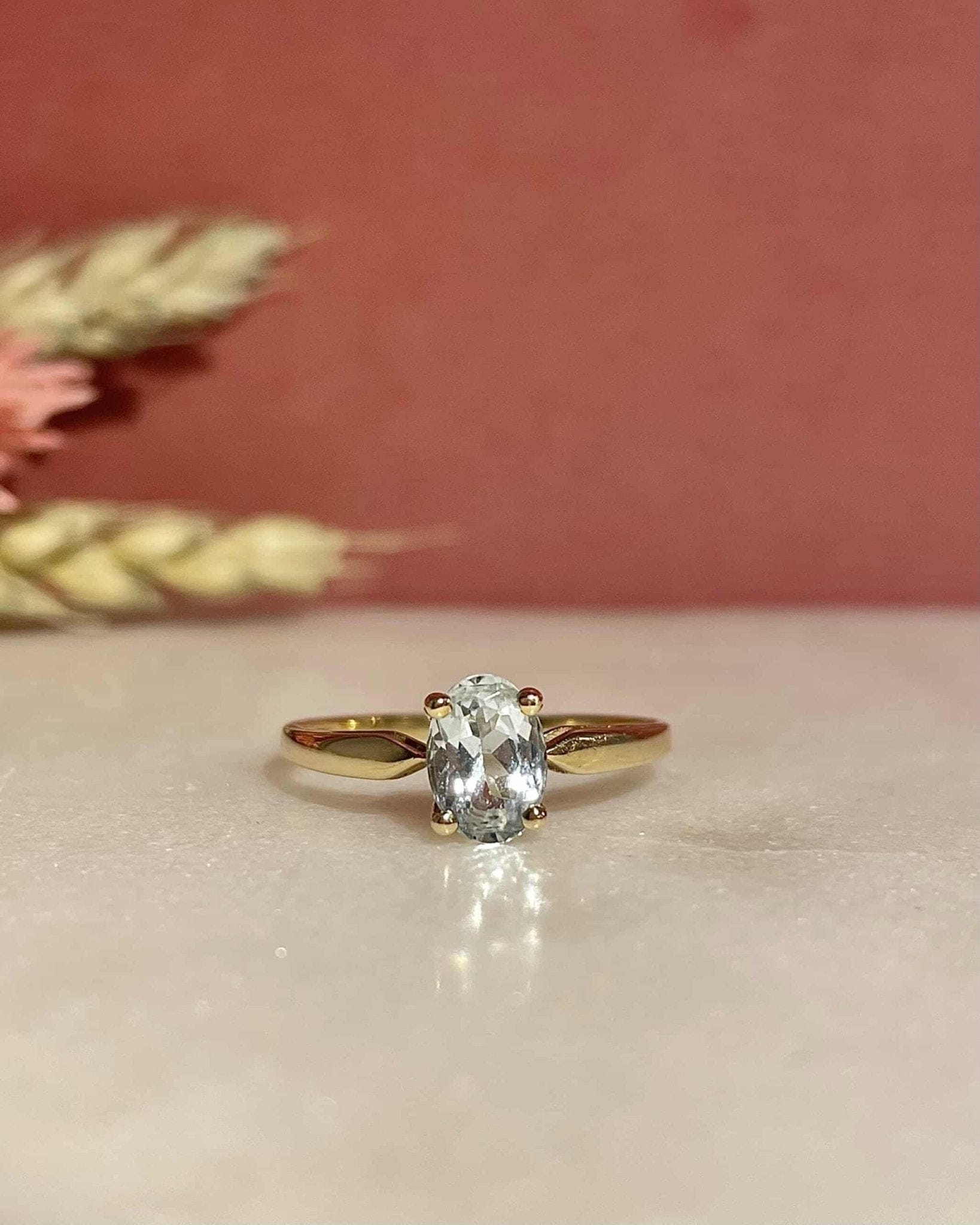 Bague Solitaire Aigue - Marine 0.65 carat "Regan" - Elliade Paris