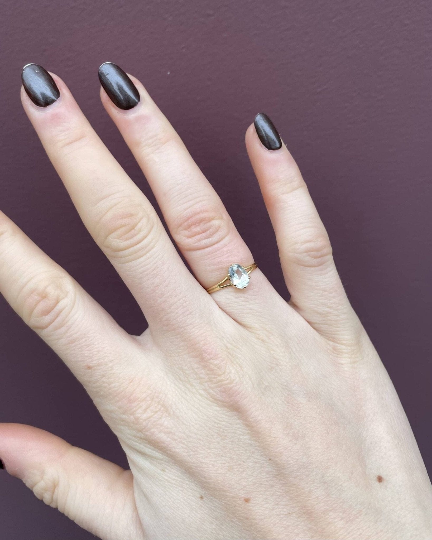 Bague Solitaire Aigue - Marine 0.70 carat "Caren" - Elliade Paris