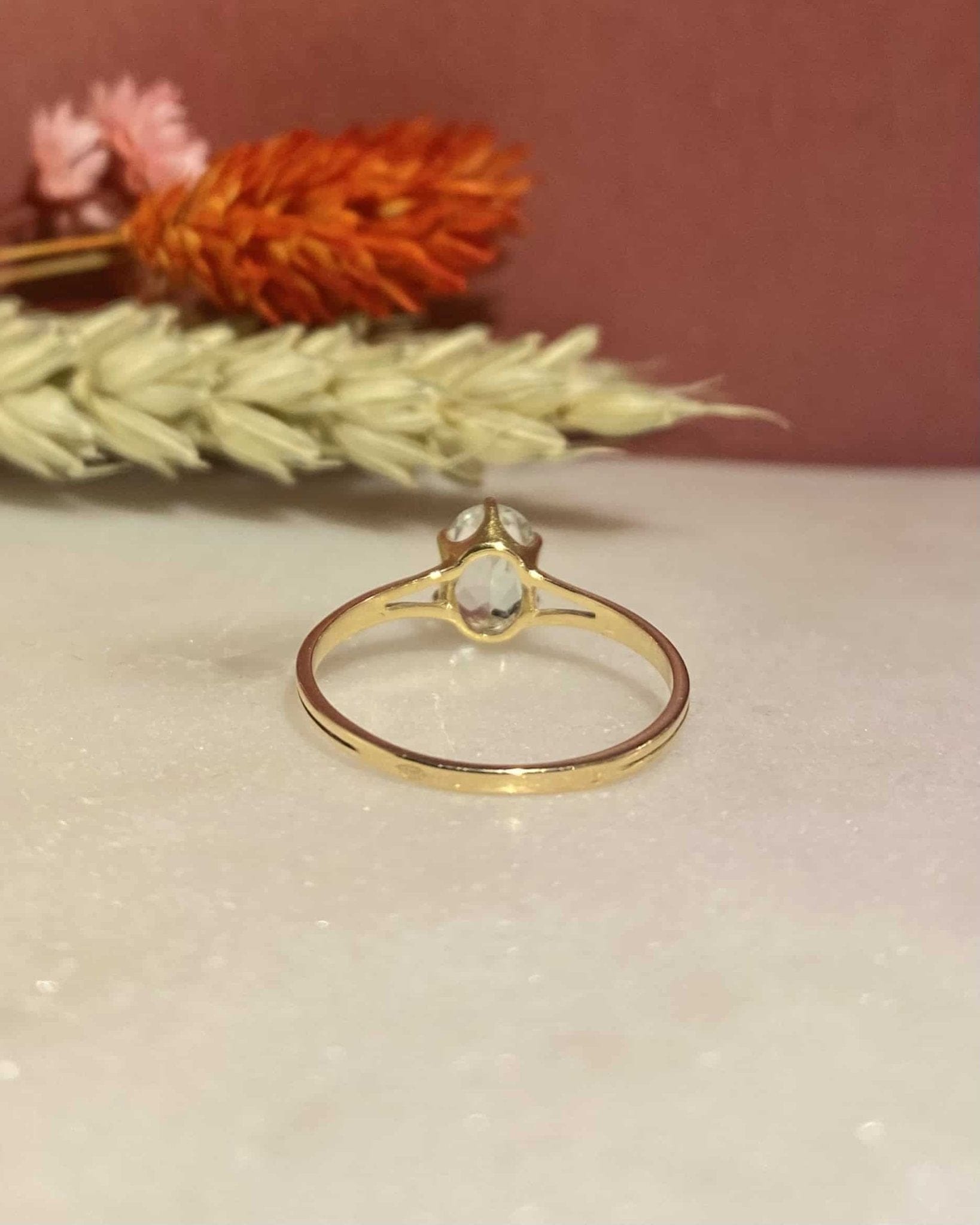 Bague Solitaire Aigue - Marine 0.70 carat "Caren" - Elliade Paris
