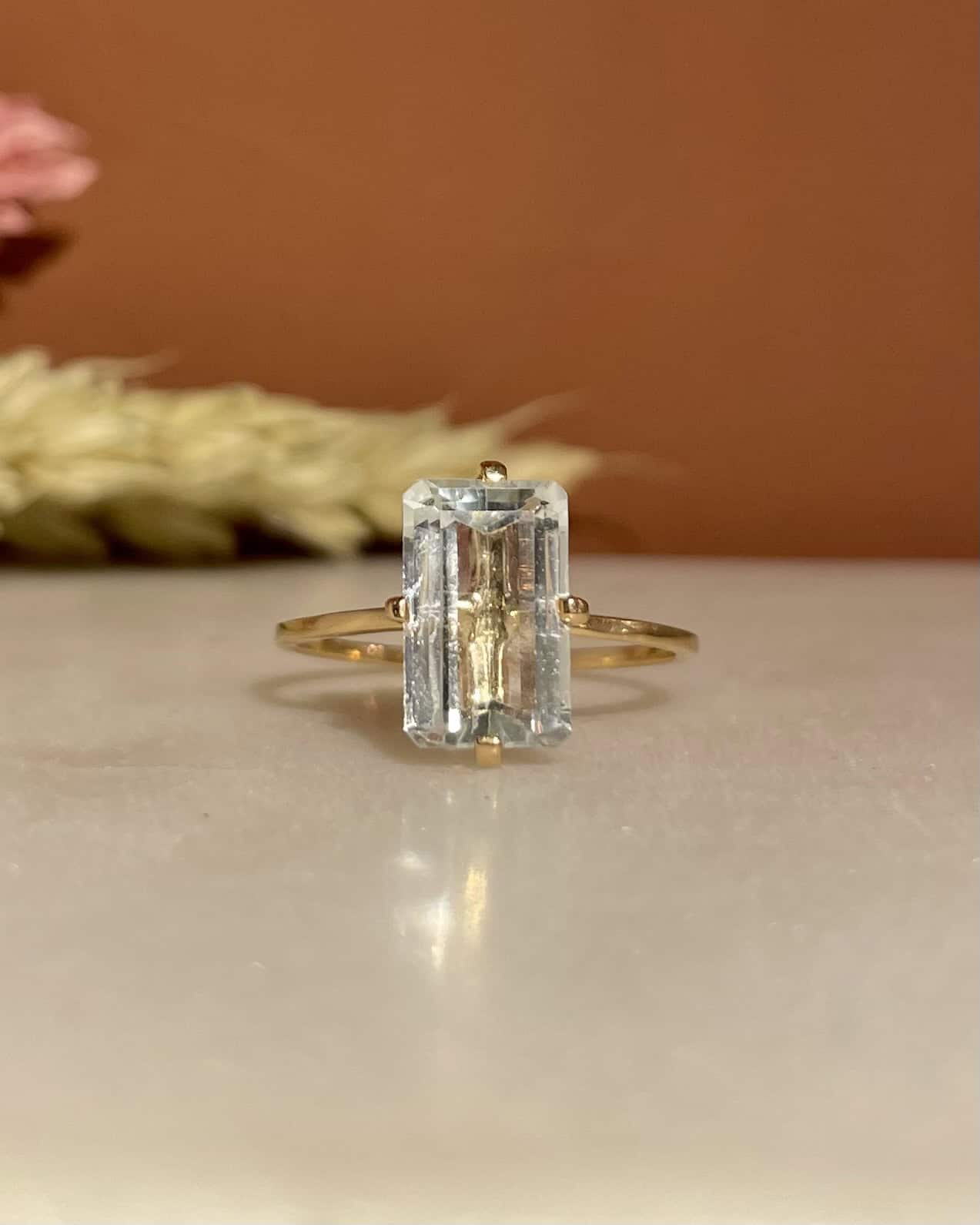 Bague Cocktail Aigue-Marine 2 Carats "Mira"