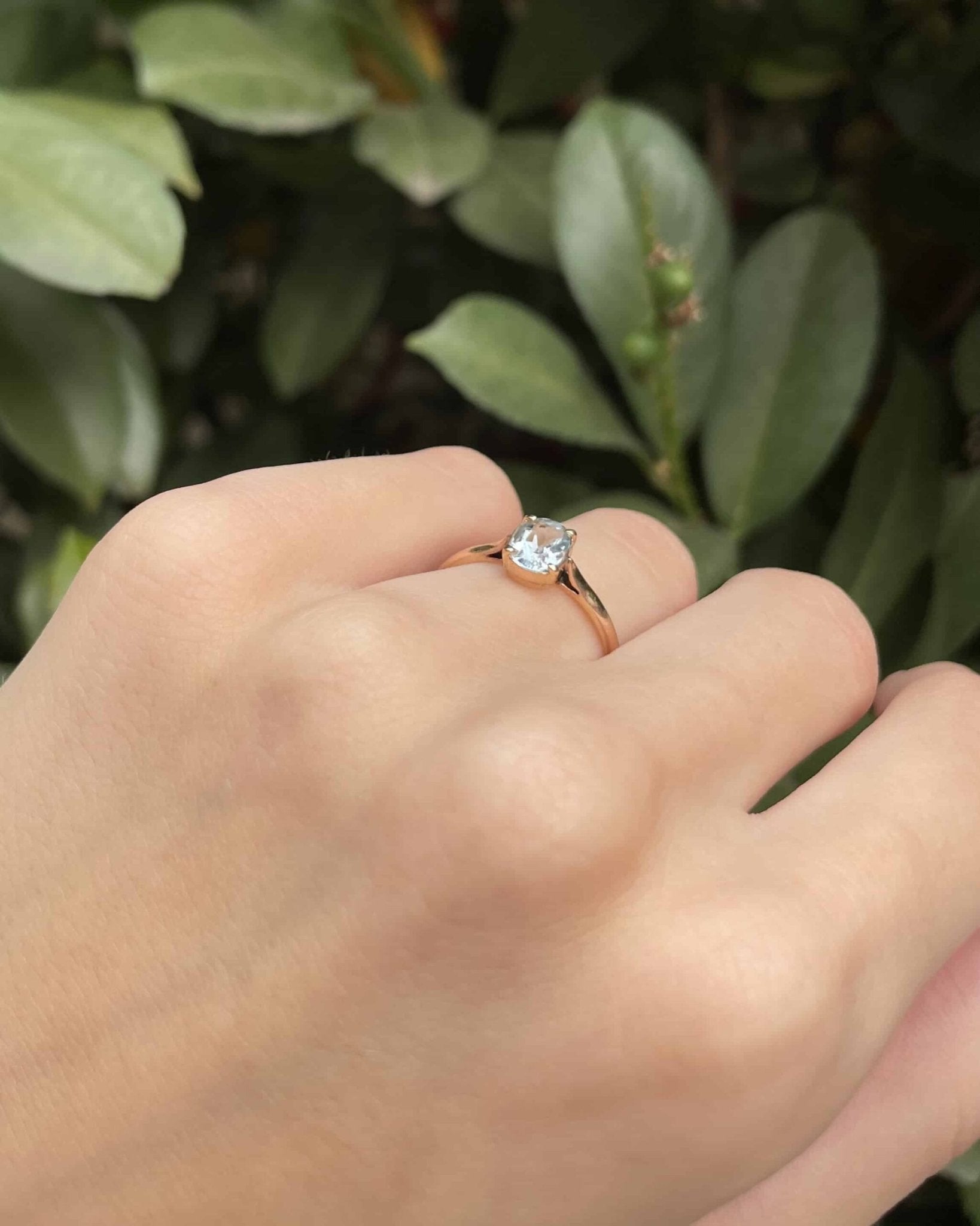 Bague Solitaire Aigue - Marine 1.10 carat "Jake" - Elliade Paris