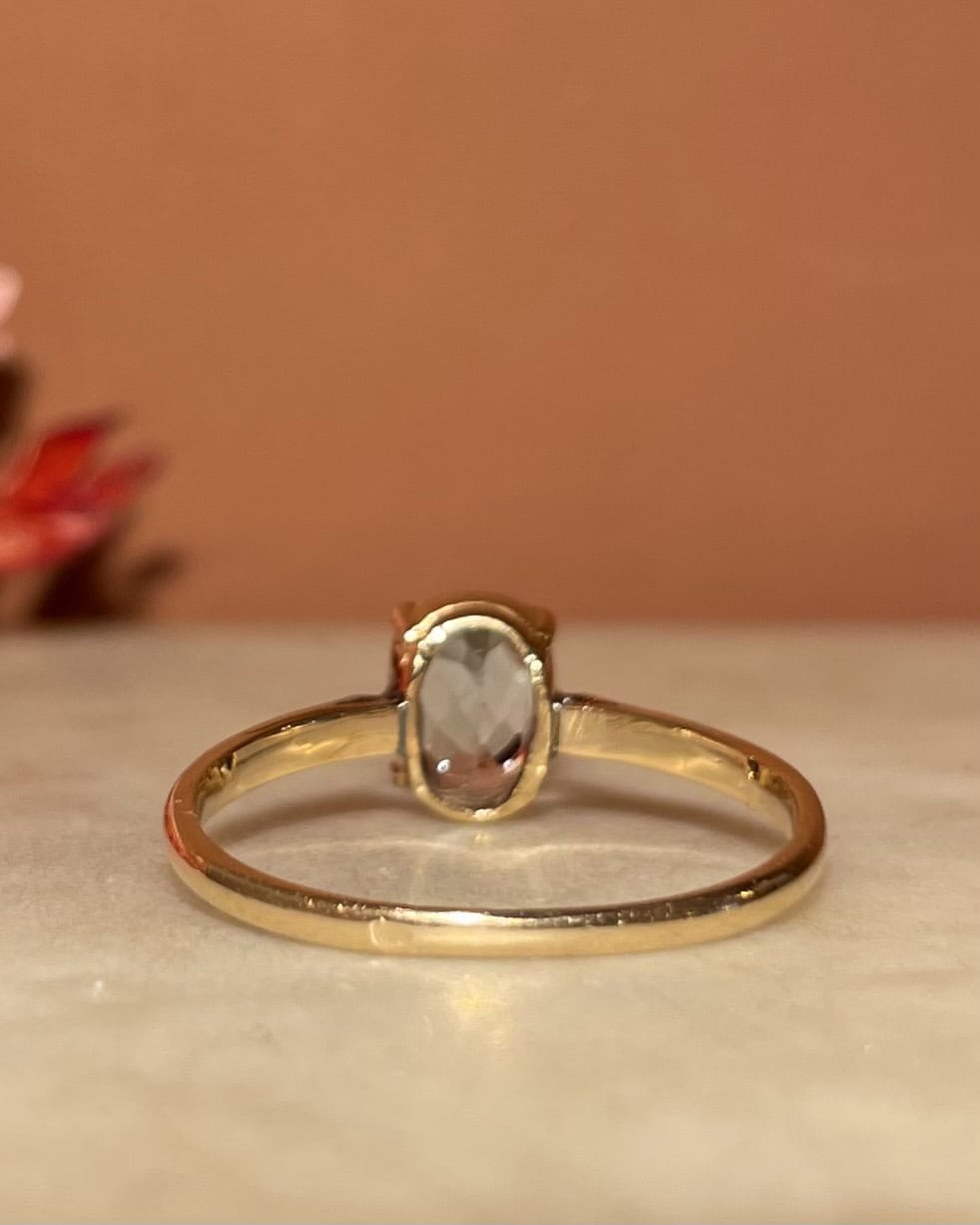 Bague Solitaire Aigue - Marine 1.10 carat "Jake" - Elliade Paris