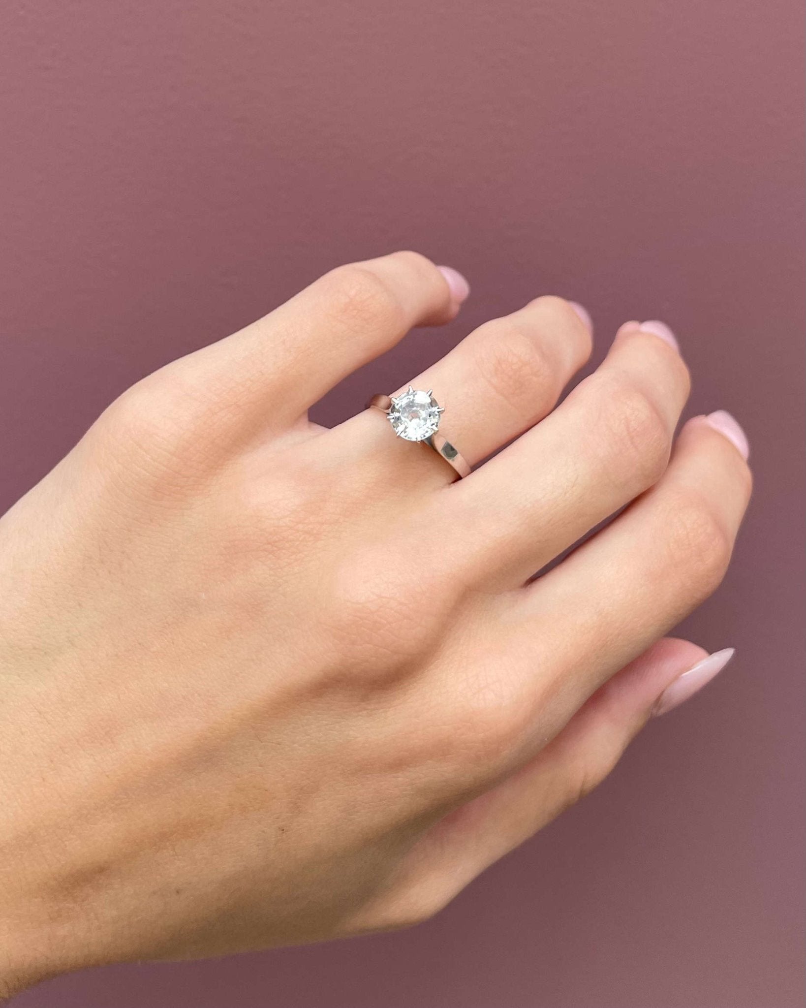 Bague Solitaire Aigue - marine 1.70 carat "Matis" - Elliade Paris