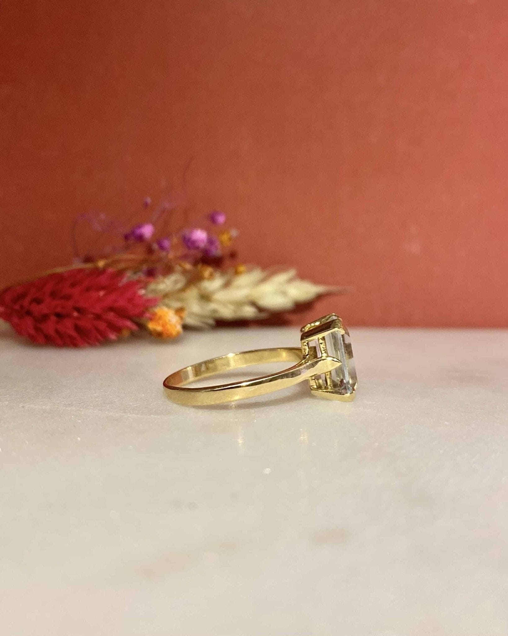 Bague Solitaire Aigue - Marine 1.90 carat "Penelope" - Elliade Paris