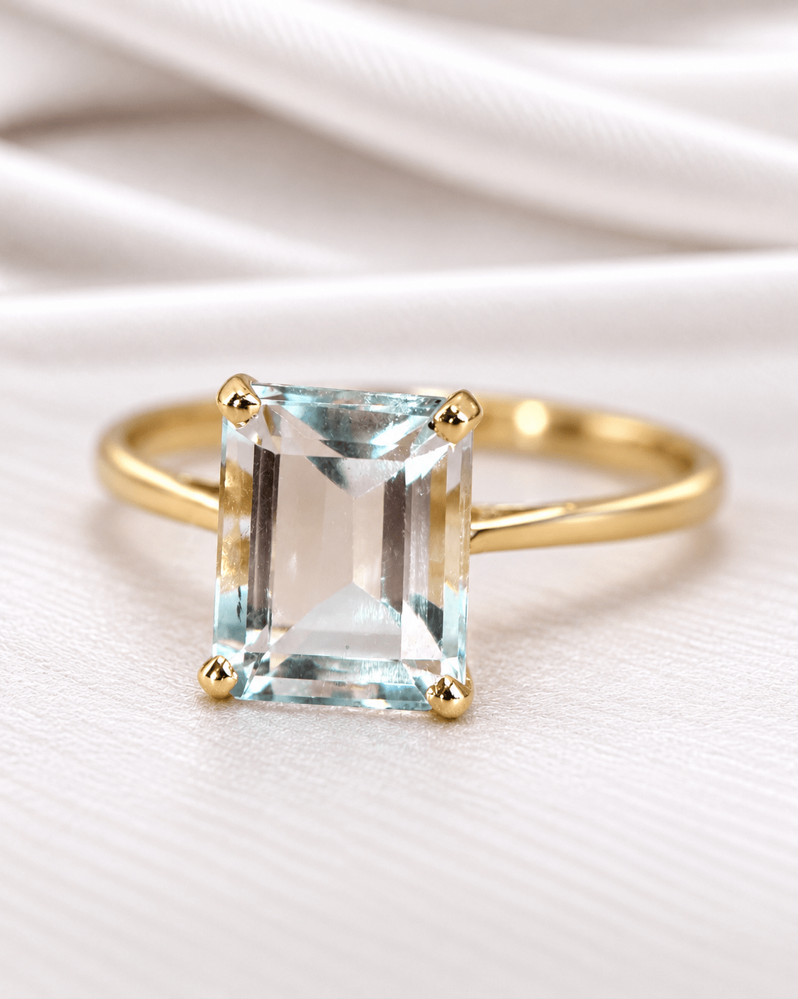 Bague Solitaire Aigue-Marine 2.20 carats "Odille" - Elliade Paris