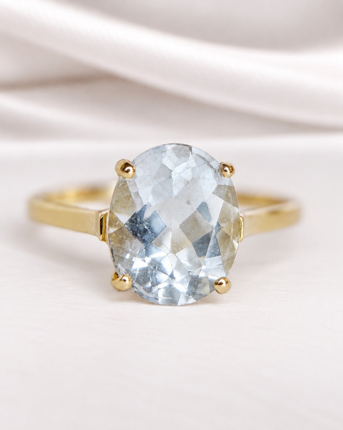Bague Solitaire Aigue-Marine 2.69 carats "Fanny" - Elliade Paris