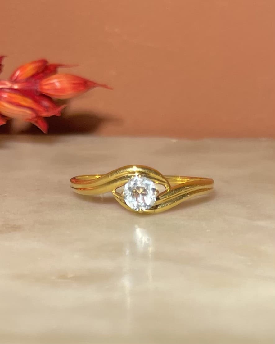 Bague Solitaire Aigue - Marine "Lya" - Elliade Paris