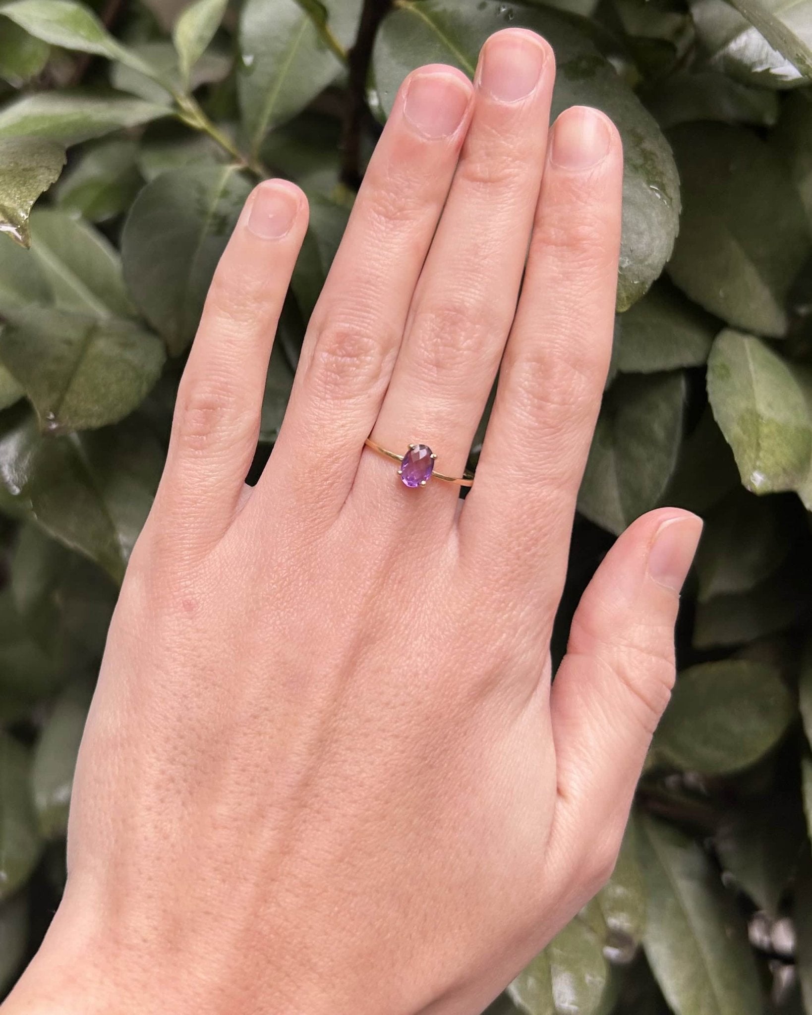 Bague Solitaire Améthyste 0.60 carat "Alora" - Elliade Paris