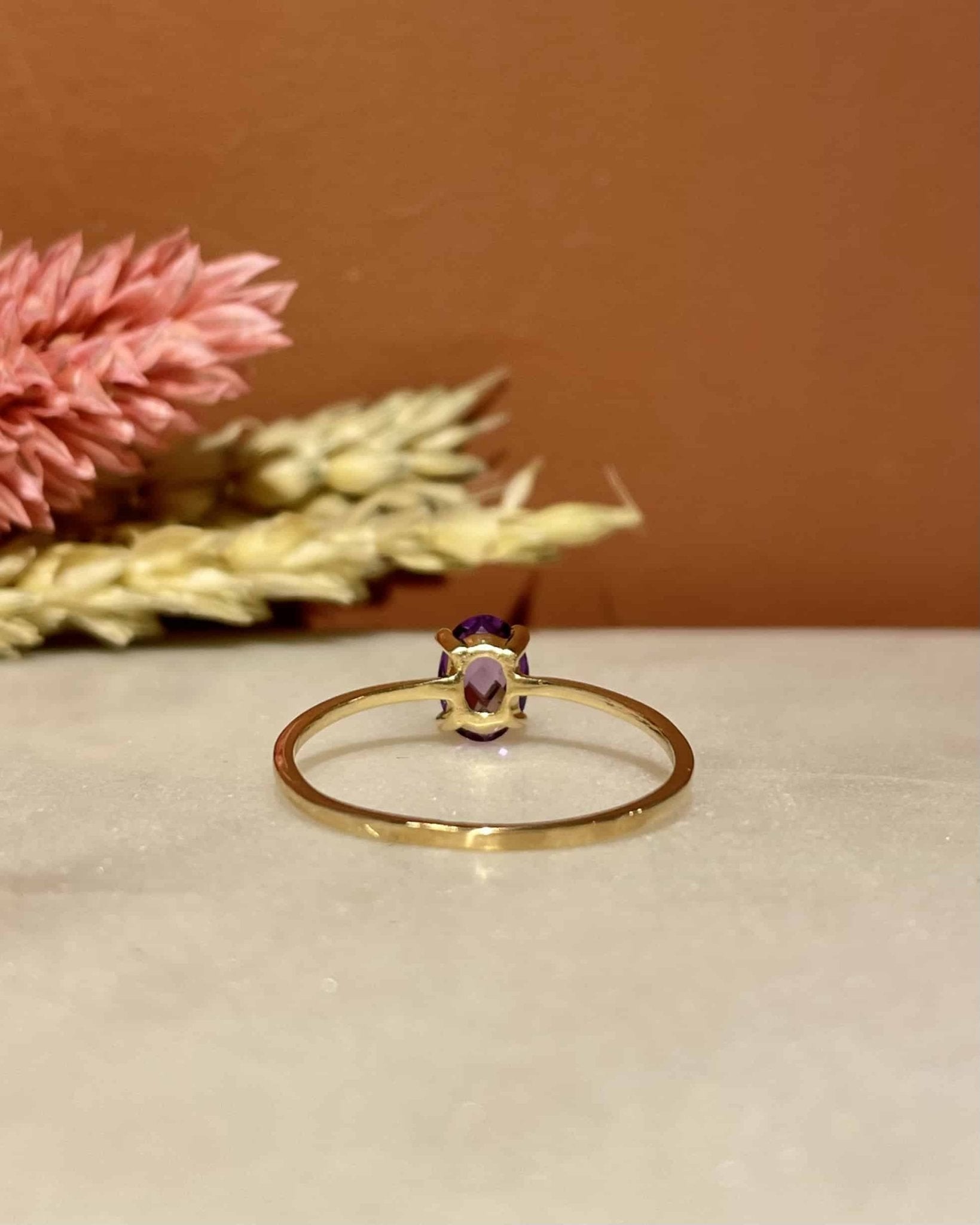 Bague Solitaire Améthyste 0.60 carat "Alora" - Elliade Paris