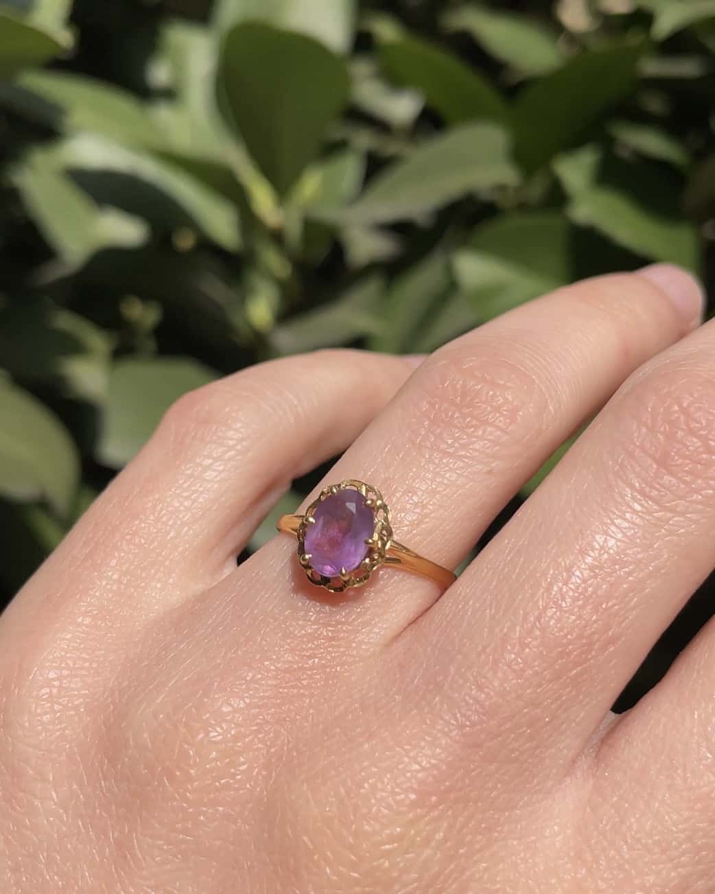 Bague Solitaire Améthyste 1.10 carat "Azenor" - Elliade Paris