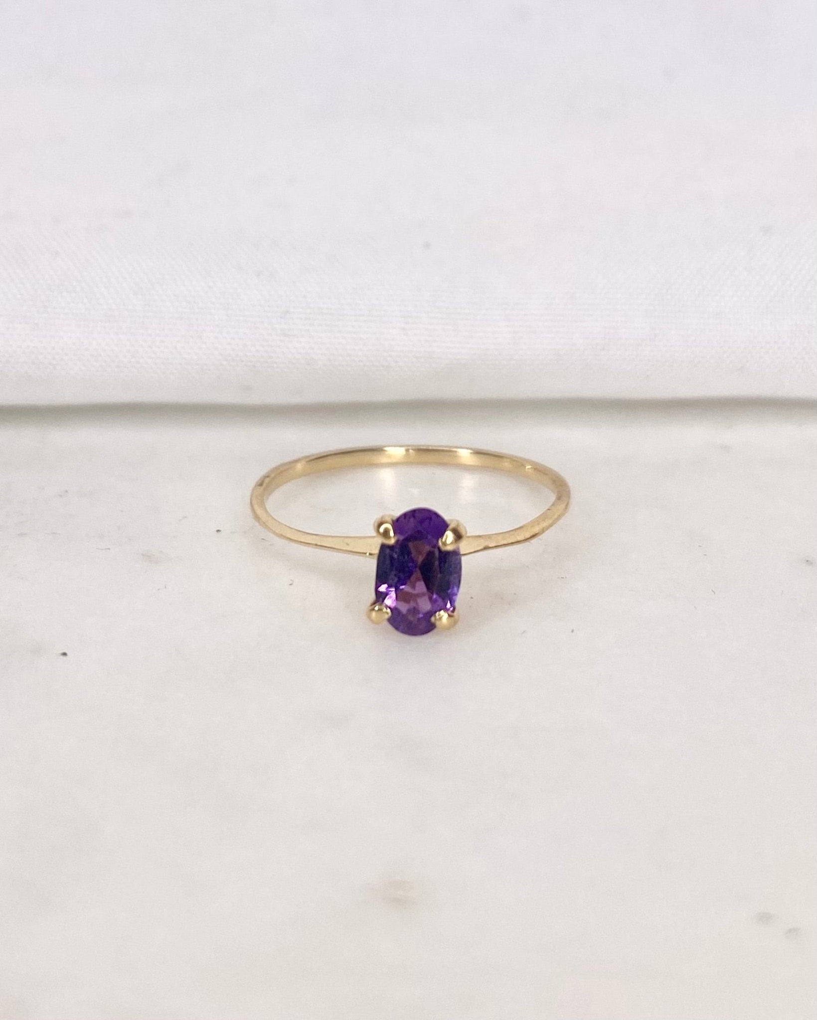Bague Solitaire Améthyste "Eliana" - Elliade Paris