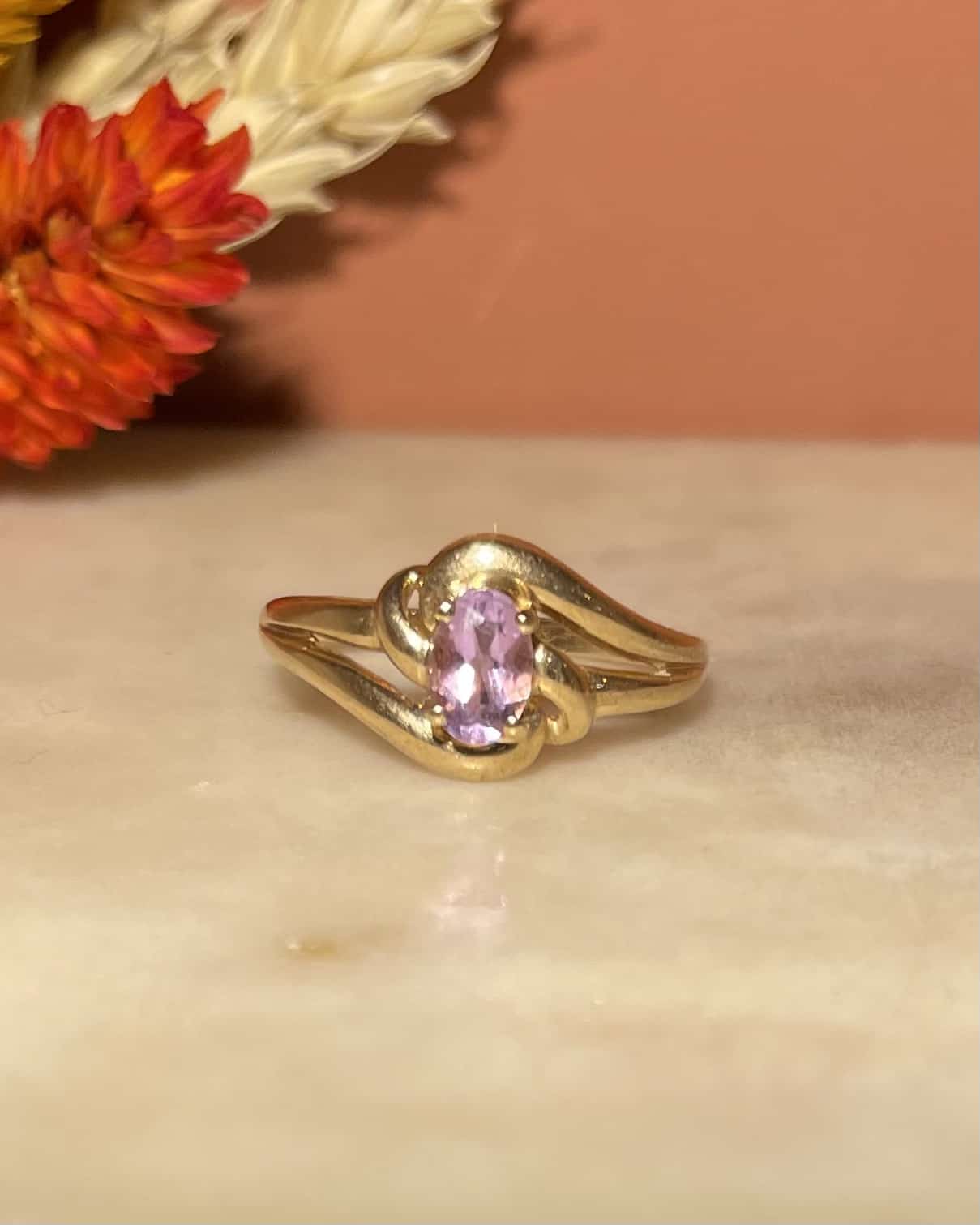 Bague Solitaire Améthyste "Farah" - Elliade Paris