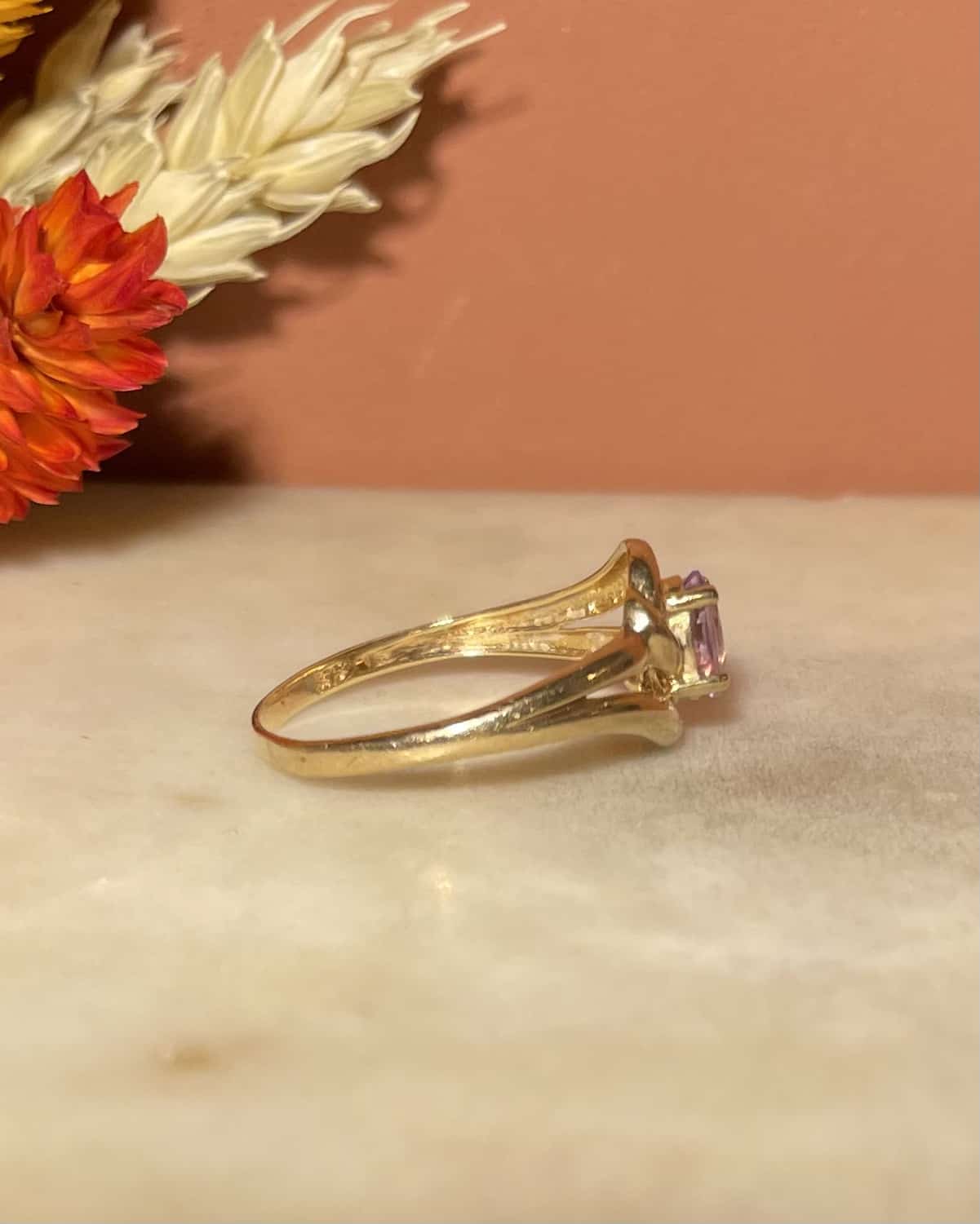 Bague Solitaire Améthyste "Farah" - Elliade Paris