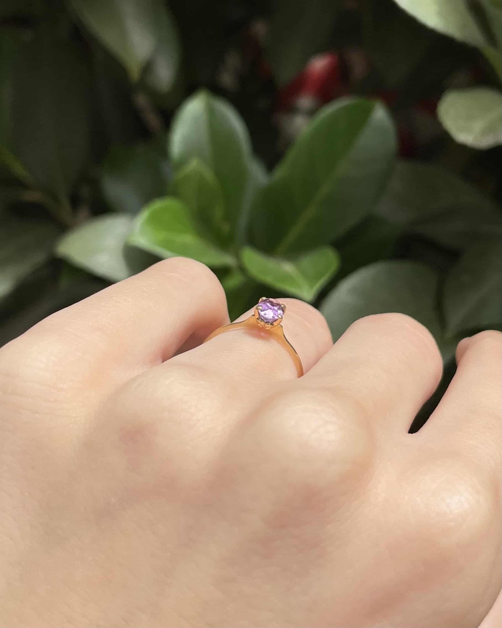 Bague Solitaire Améthyste "Lauréa" - Elliade Paris