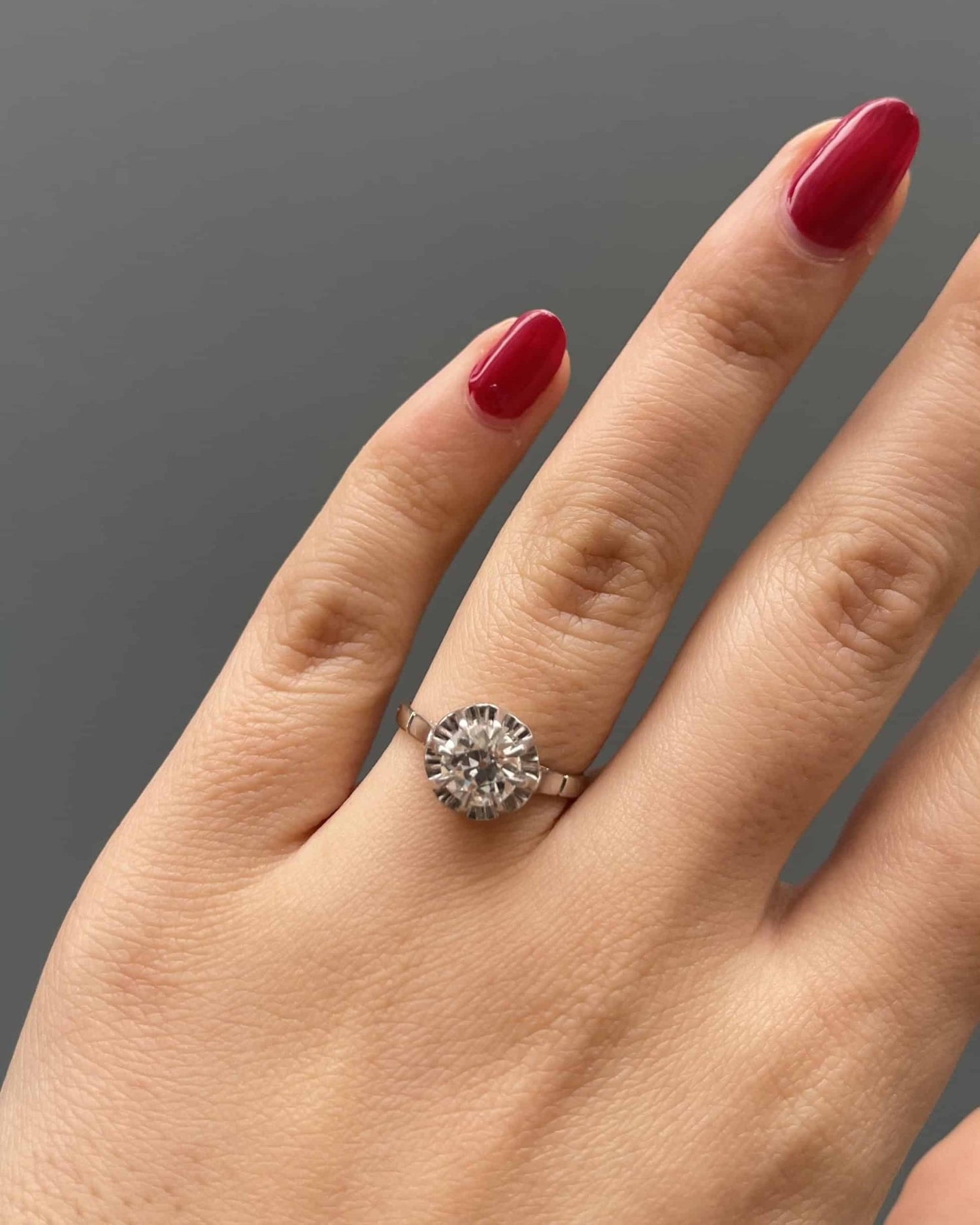Bague Solitaire Art Déco Diamant 1.02 Carat "Fannie" - Elliade Paris