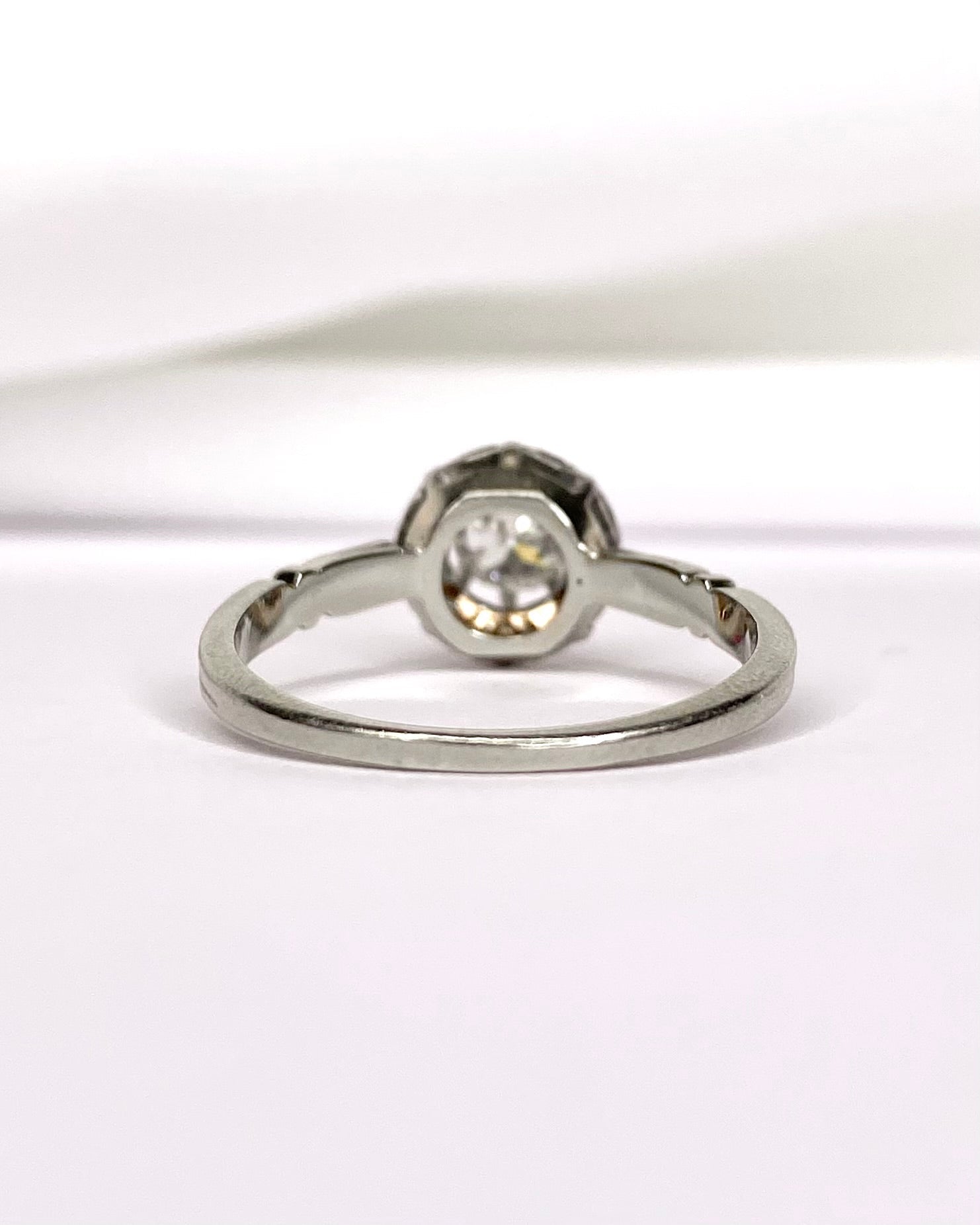 Bague Solitaire Art - déco Diamants 0.55 carat "Annette" - Elliade Paris