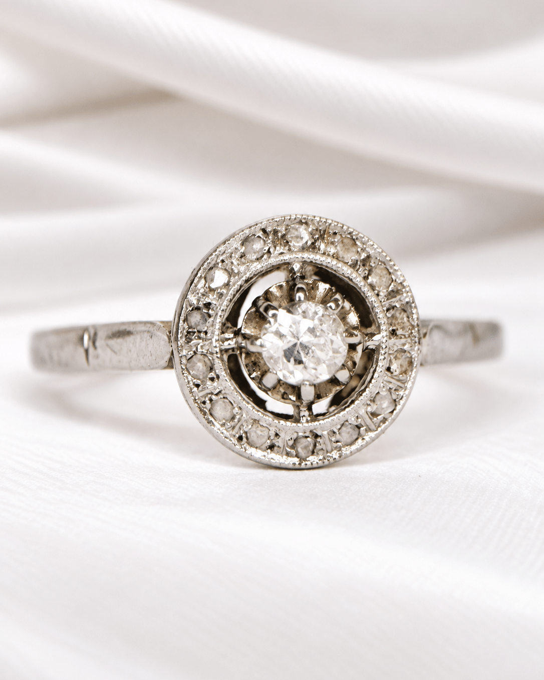 Bague Solitaire Art-Déco Diamants "Séverin" - Elliade Paris