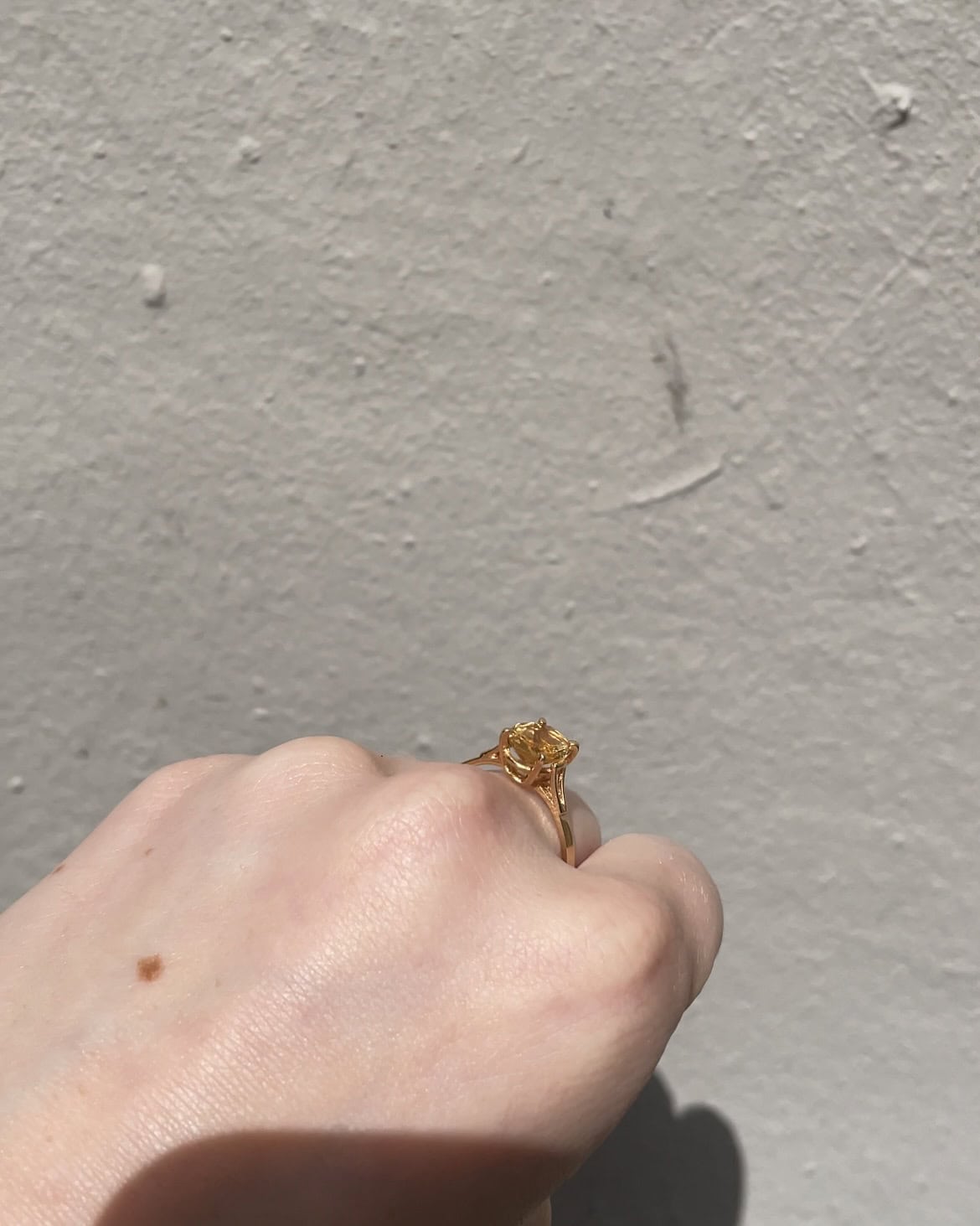 Bague Solitaire Citrine 1.60 carat "Castille" - Elliade Paris