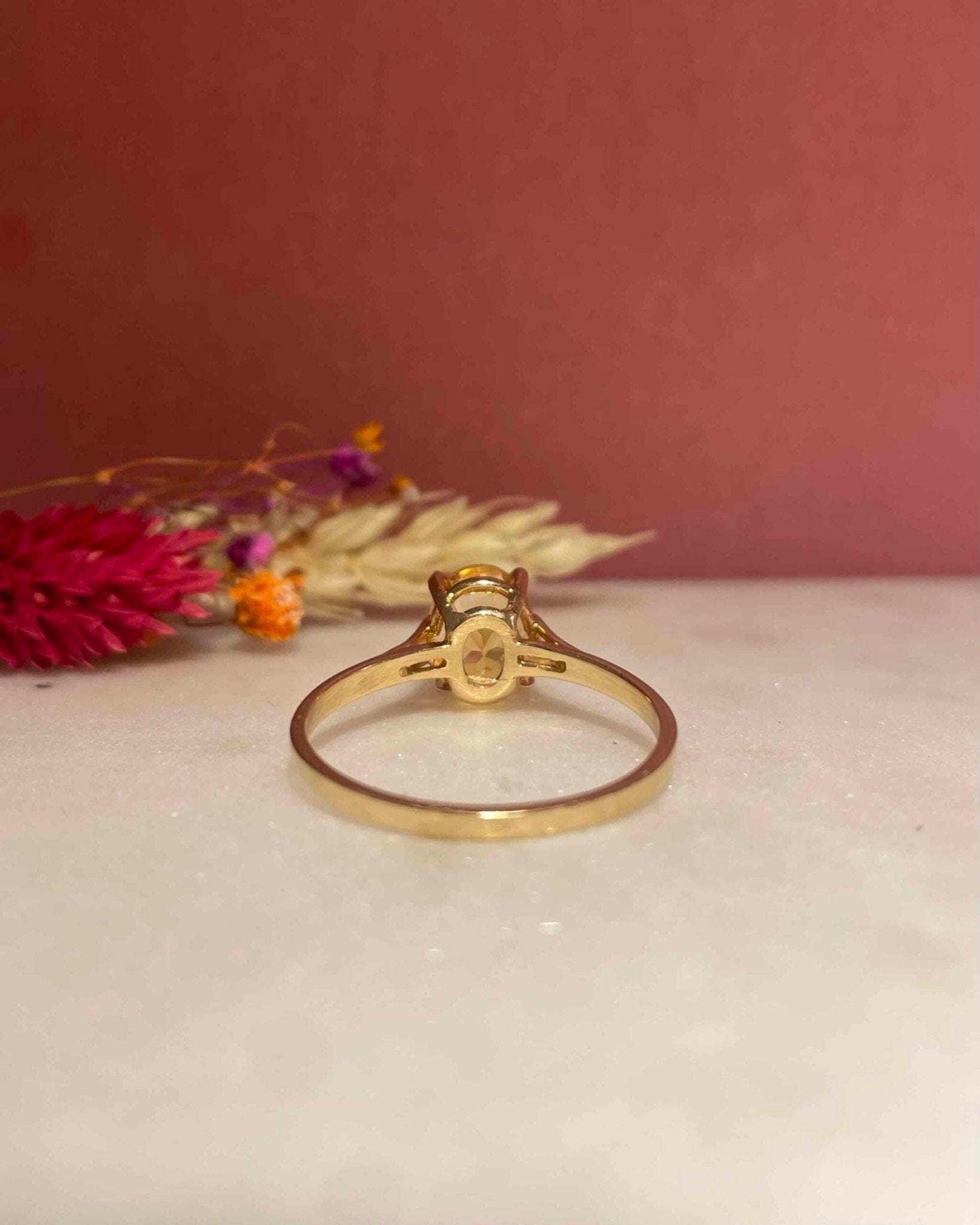 Bague Solitaire Citrine 1.60 carat "Castille" - Elliade Paris