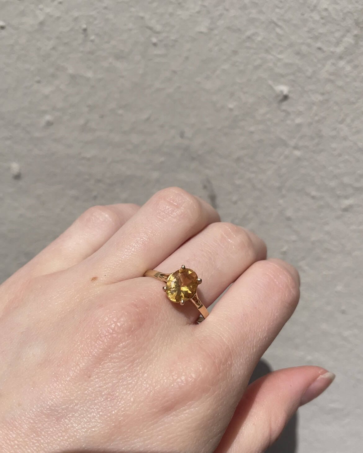 Bague Solitaire Citrine 1.60 carat "Castille" - Elliade Paris