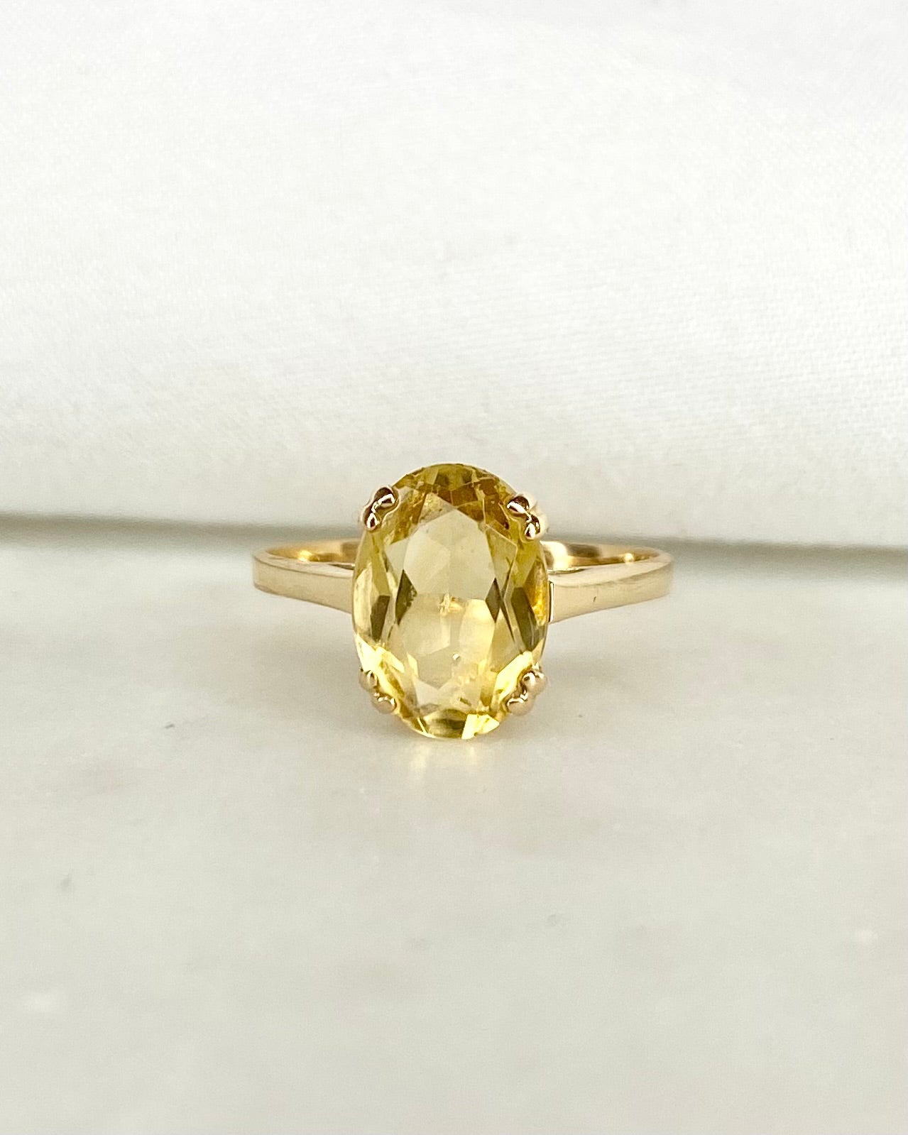 Bague Solitaire Citrine 2.80 carats "Isabella" - Elliade Paris