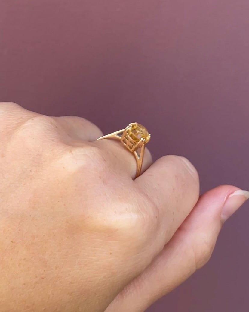 Bague Solitaire Citrine 2.80 carats "Isabella" - Elliade Paris