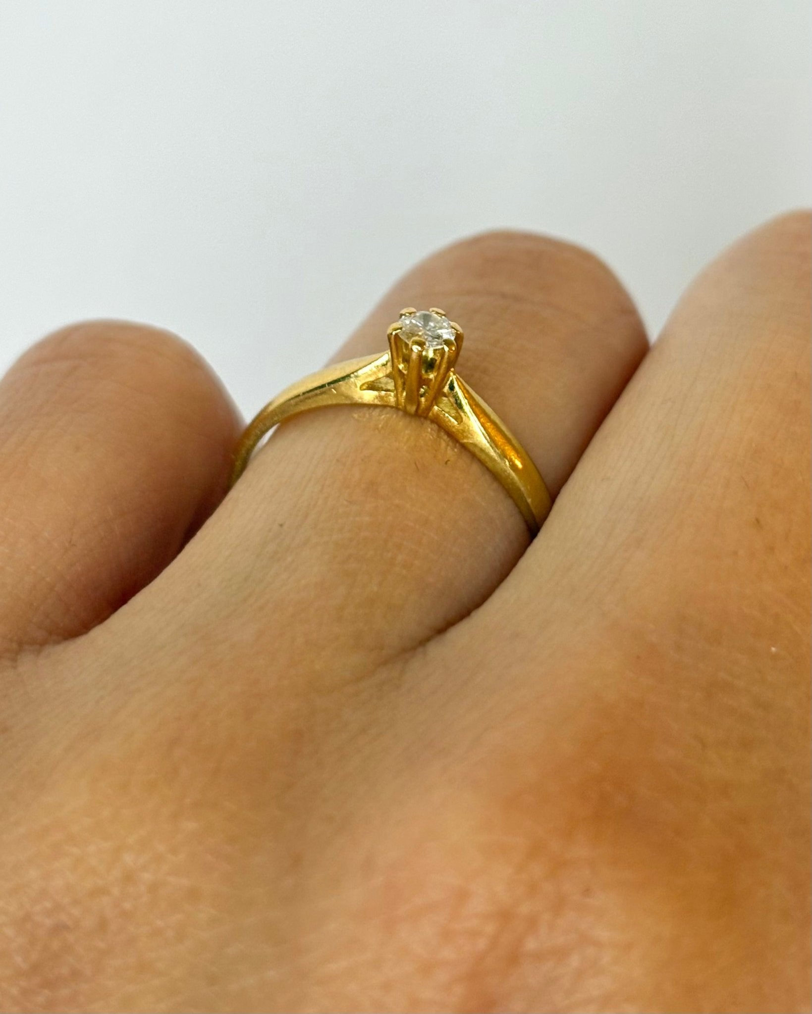 Bague Solitaire Diamant 0.10 carat "Stella" - Elliade Paris