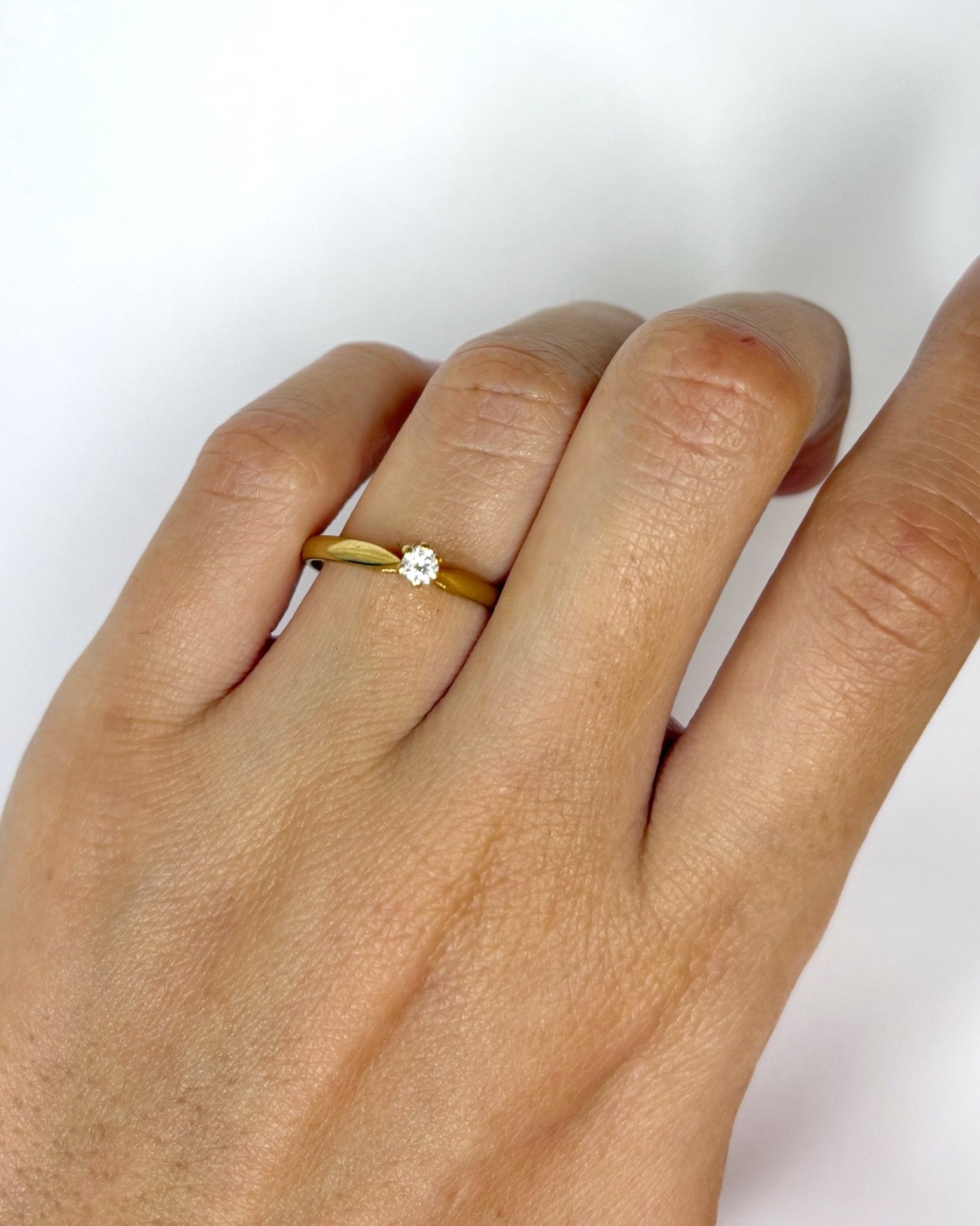 Bague Solitaire Diamant 0.10 carat "Stella" - Elliade Paris