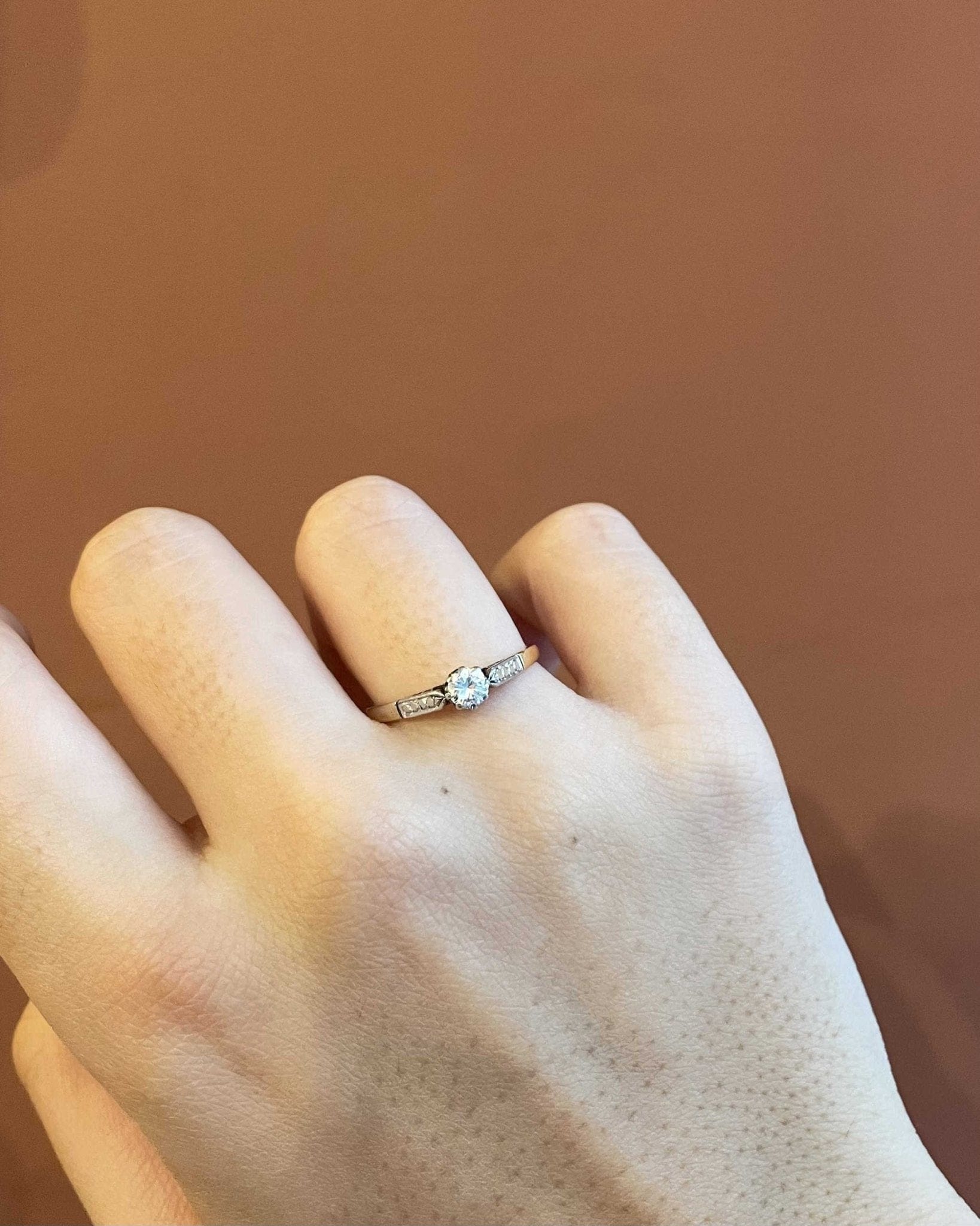 Bague Solitaire Diamant 0.22 carat "Ayna" - Elliade Paris