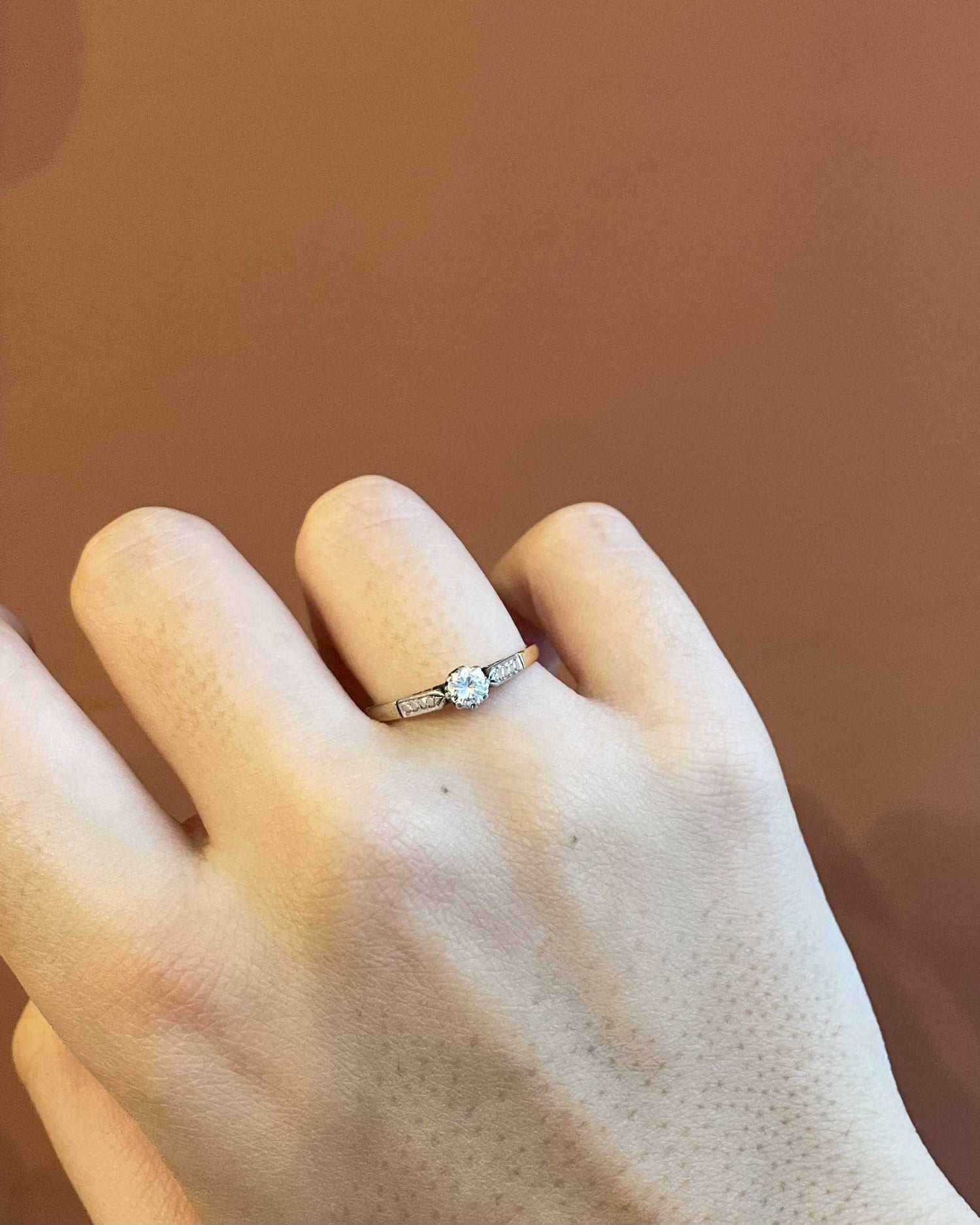 Bague Solitaire Diamant 0.22 carat "Ayna" - Elliade Paris