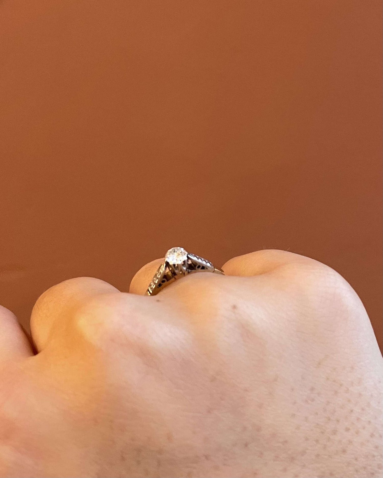Bague Solitaire Diamant 0.22 carat "Ayna" - Elliade Paris