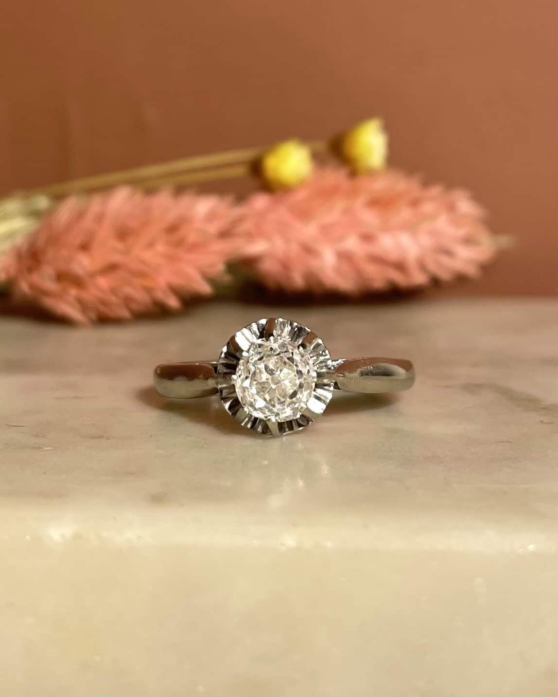 Bague Solitaire Diamant 0.90 carat "Diana" - Elliade Paris