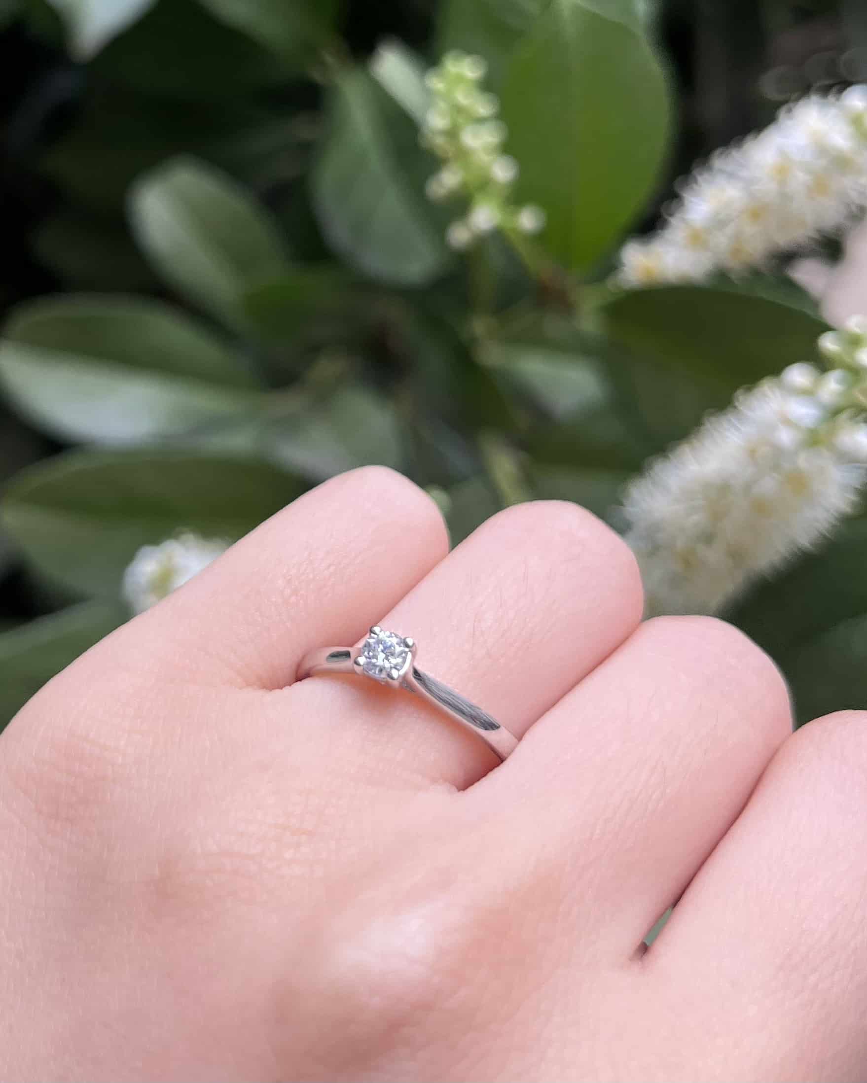 Bague solitaire diamant Vintage "Allegra"