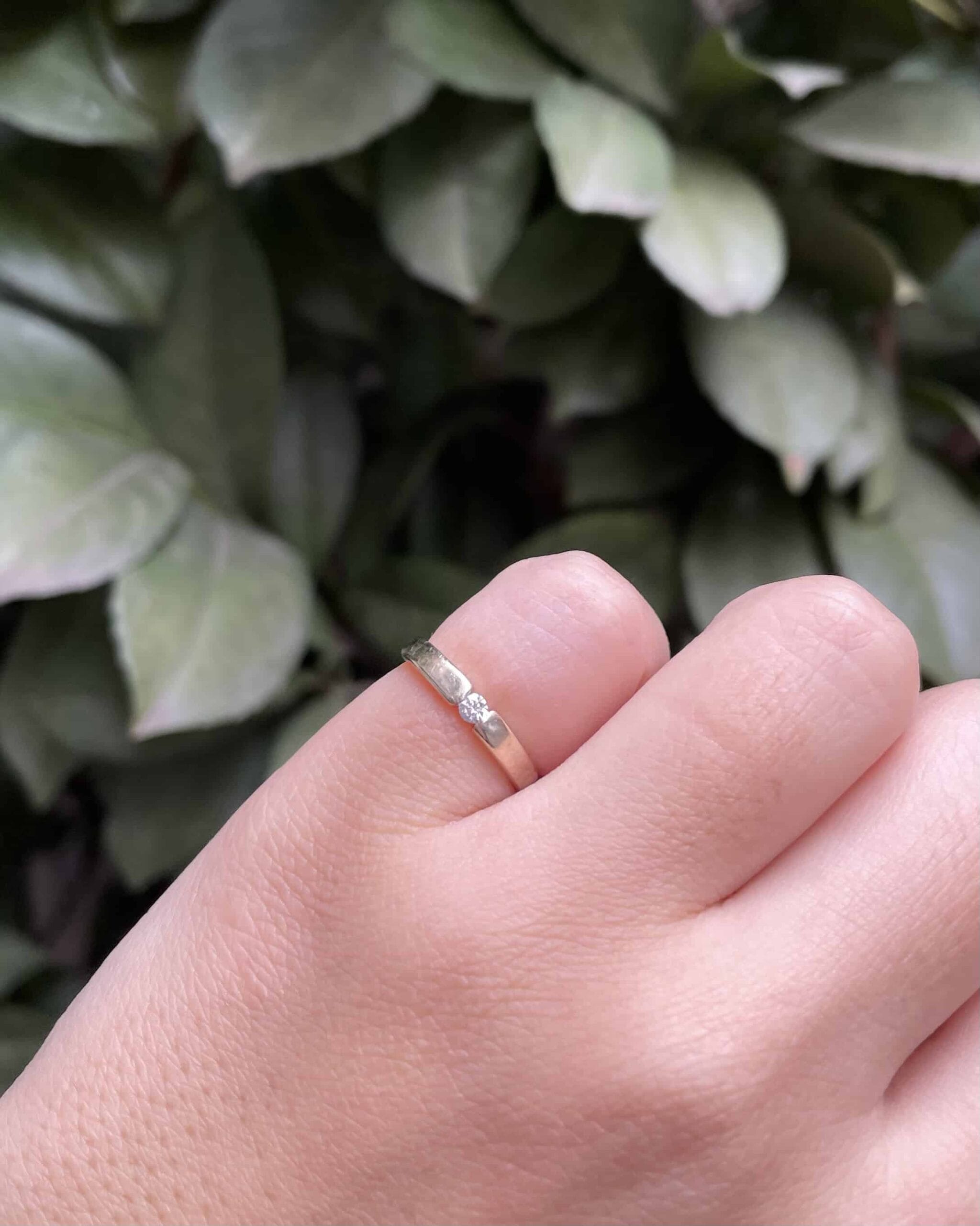 Bague Pinky Jonc Diamant "Frayla" - Elliade Paris