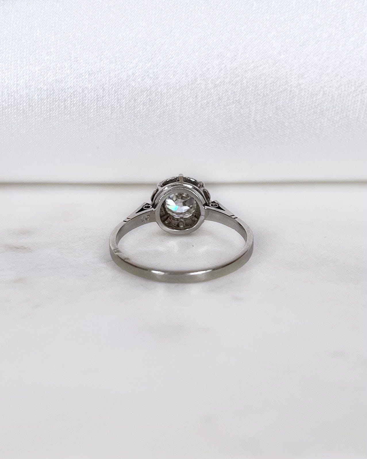 Bague Solitaire Diamant Taille ancienne 1 carat "Angie" - Elliade Paris