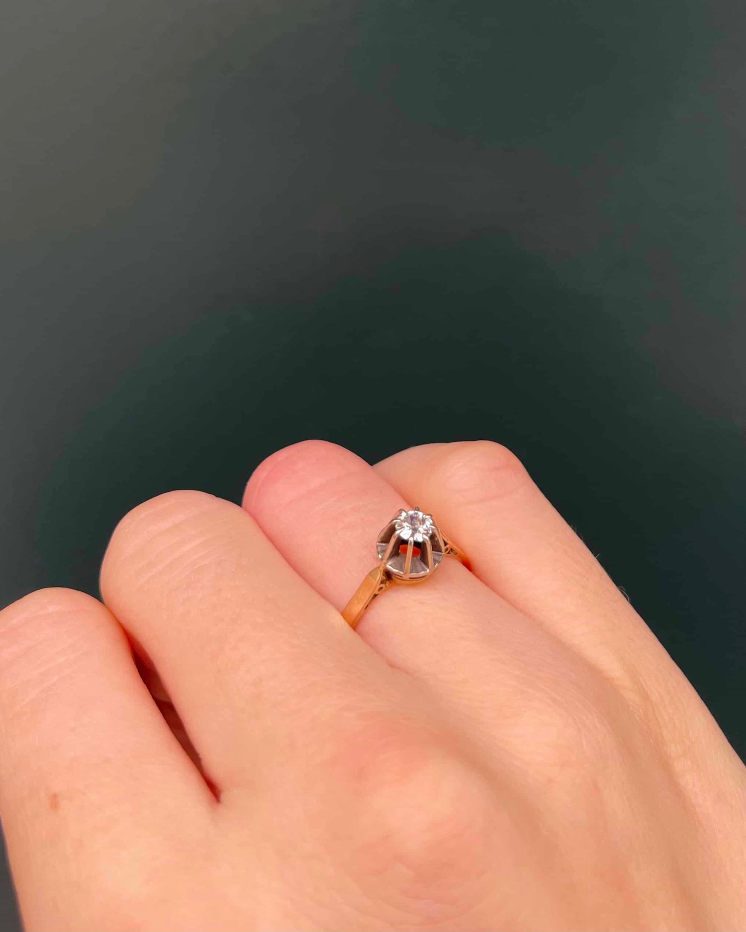 Bague Solitaire Vintage Diamant "Isis"
