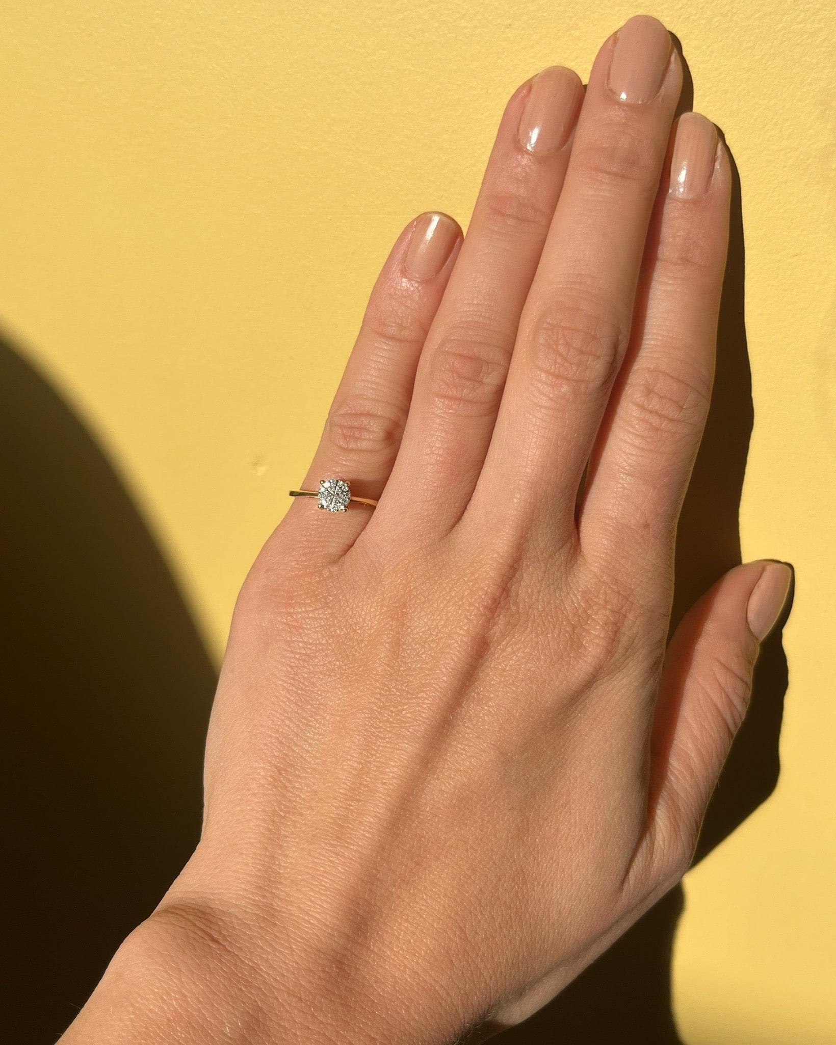 Bague solitaire diamant Vintage "Aola" - Elliade Paris