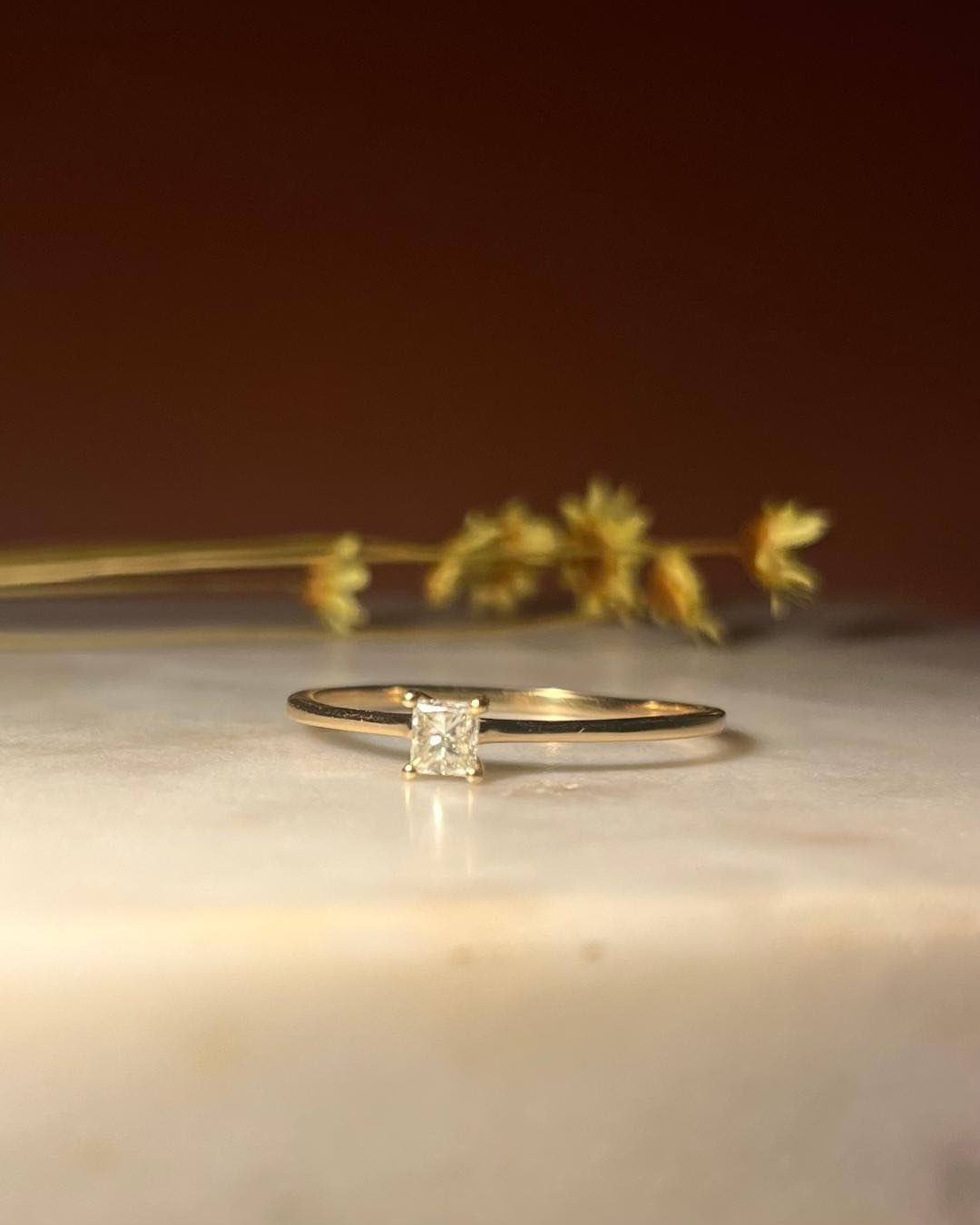 Bague solitaire diamant Vintage "Elodie" - Elliade Paris