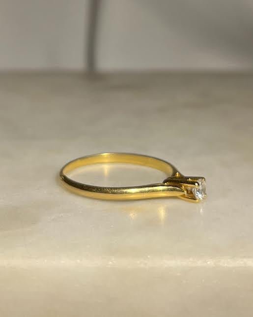 Bague solitaire diamant Vintage "Ninon" - Elliade Paris