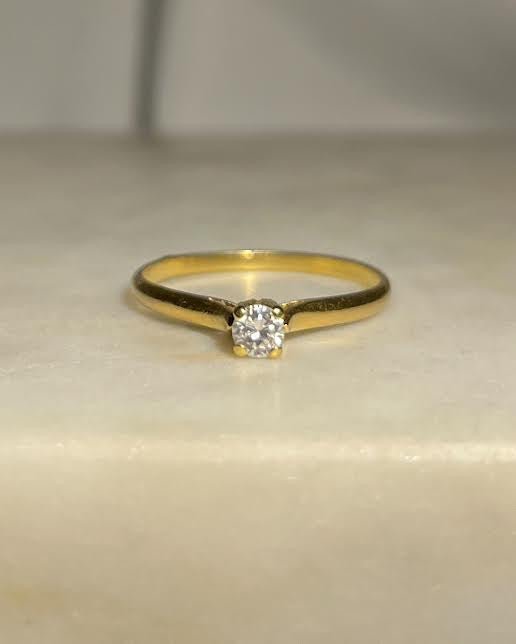 Bague solitaire diamant Vintage "Ninon" - Elliade Paris