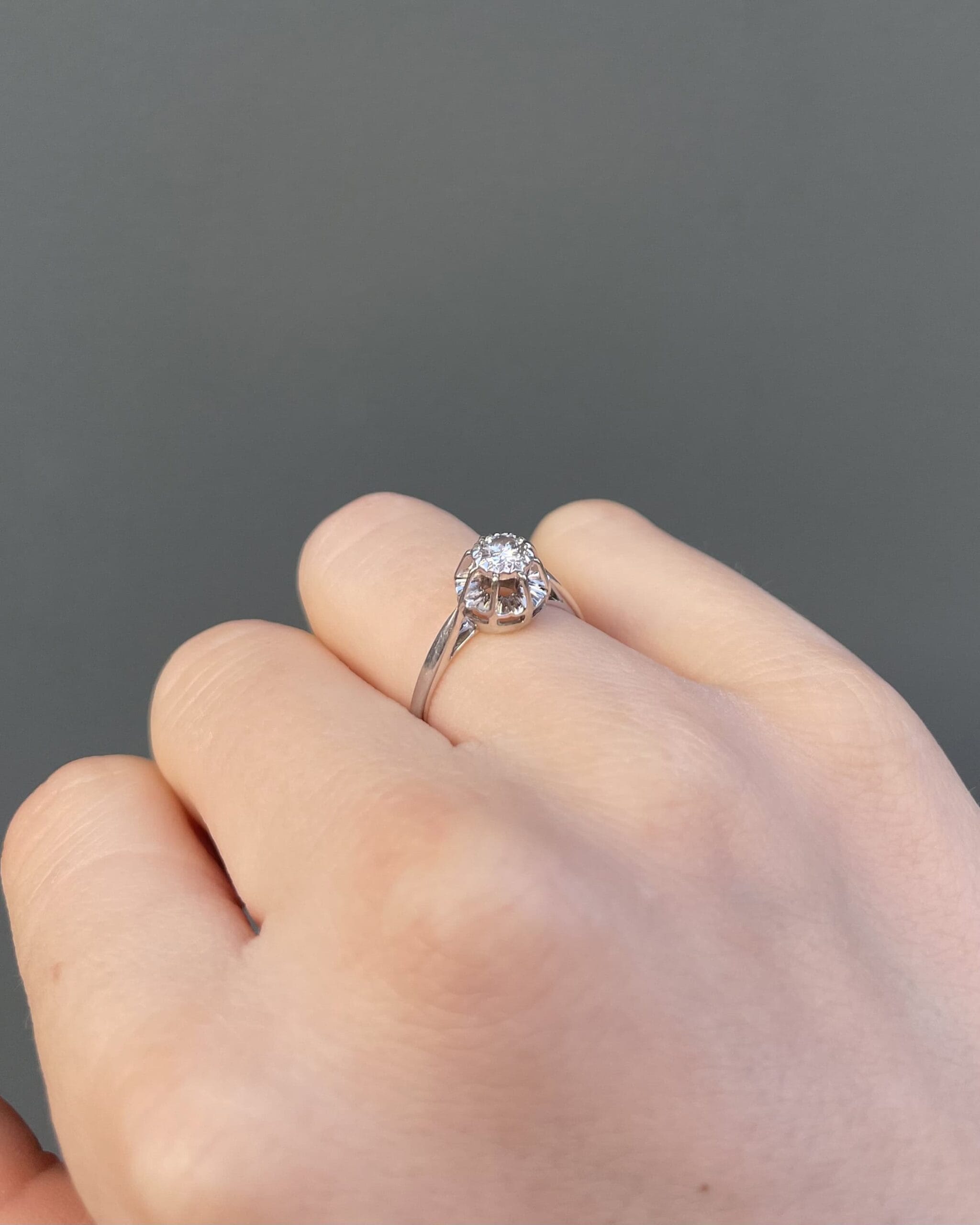 Anillo solitario de diamantes 0,30 quilates "Solène"