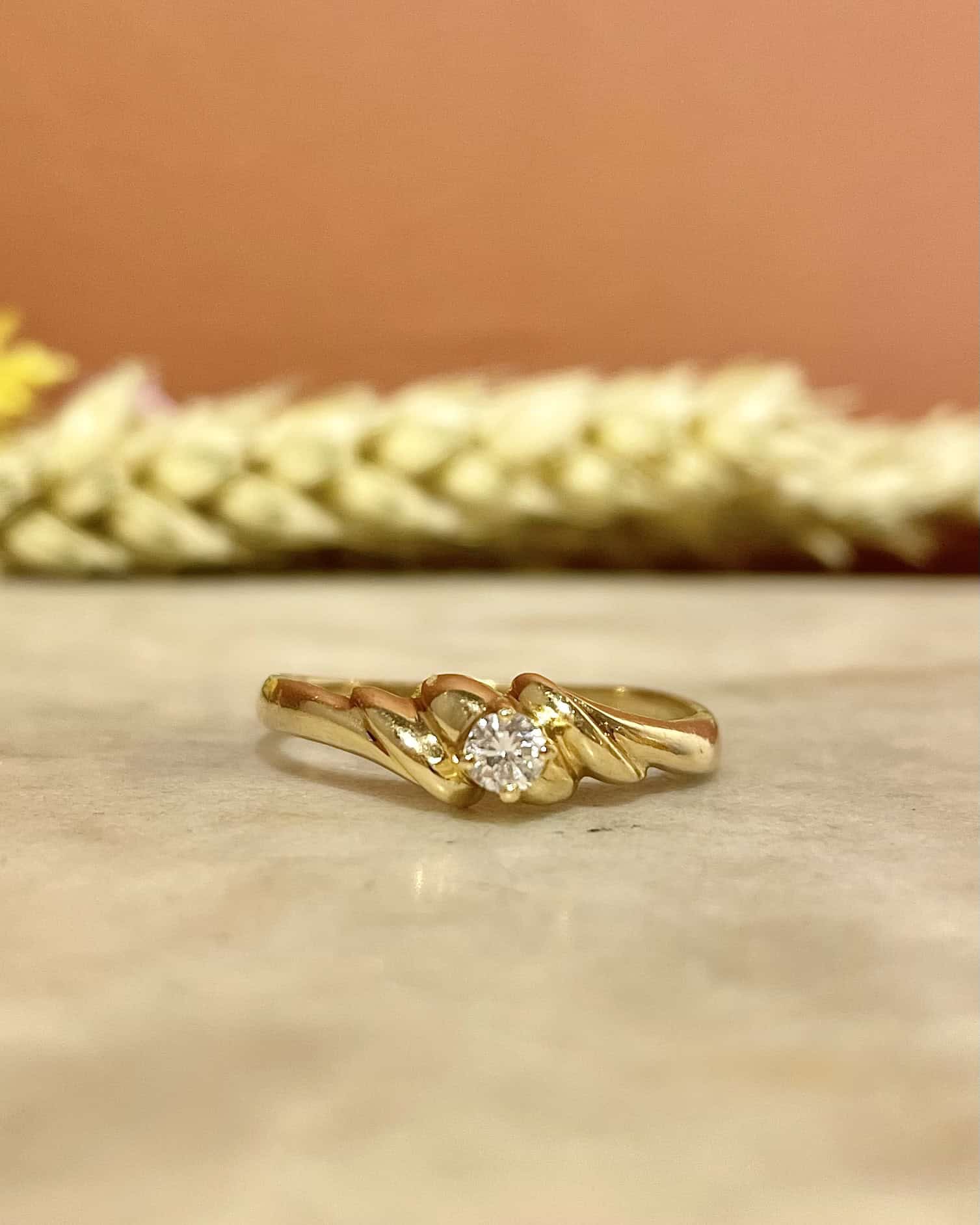 Bague Tourbillon Solitaire Diamant "Ariana"