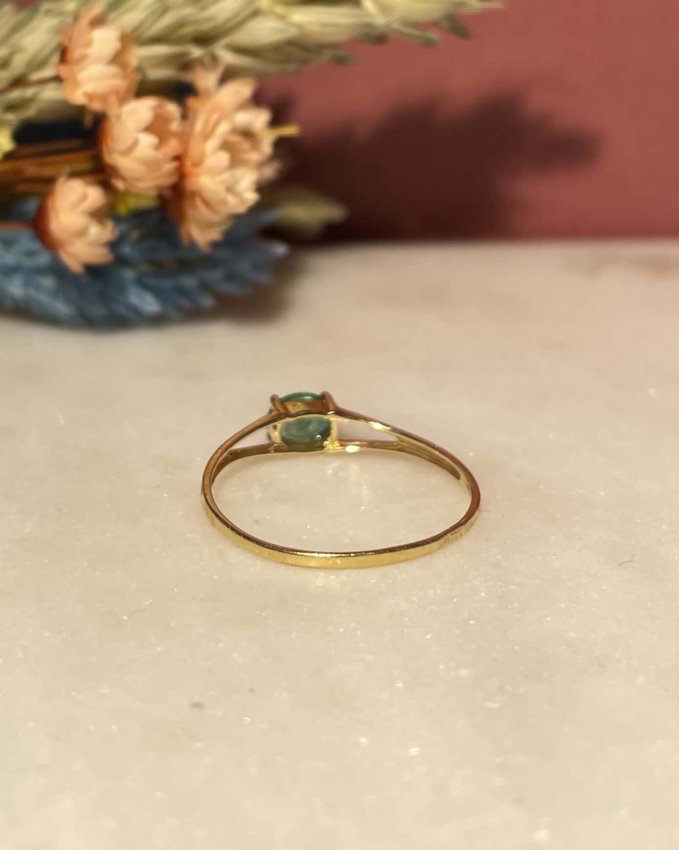 Bague Solitaire Emeraude "Josette" - Elliade Paris