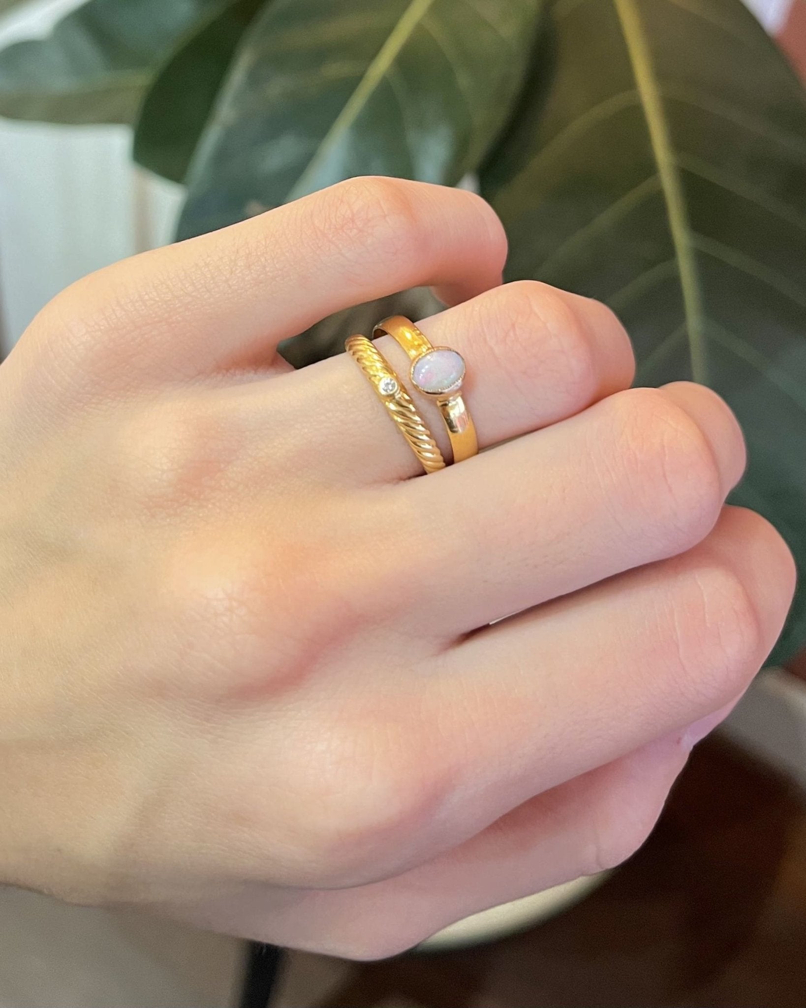Bague Solitaire Opale 0.40 Carat "Nancy" - Elliade Paris